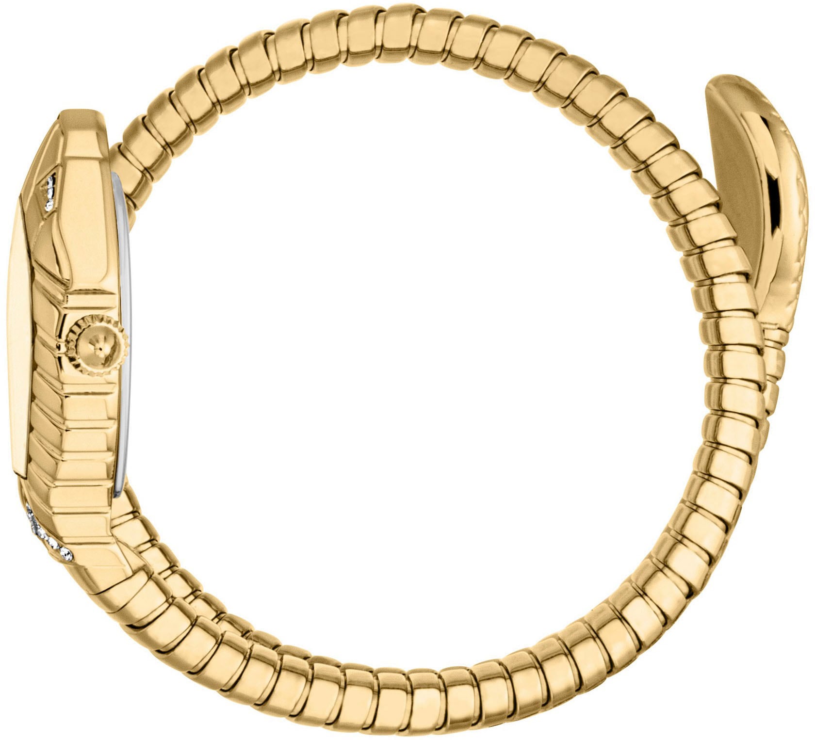 Just Cavalli Time Quarzuhr »Signature Snake«, Armbanduhr, Damenuhr, Edelstahlarmband, analog, Kristallsteine