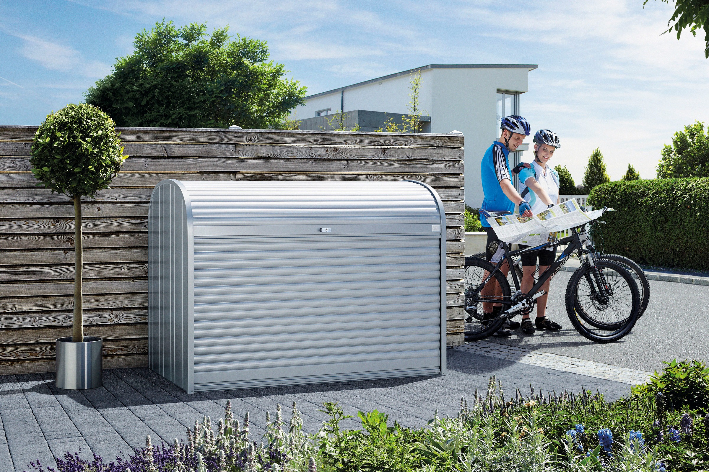 Biohort Gartenbox »STOREMAX Gr. 160, verschiedene Farben«, 163x78x120 cm, Ideal als Mülltonnenboxoder Fahrradgarage
