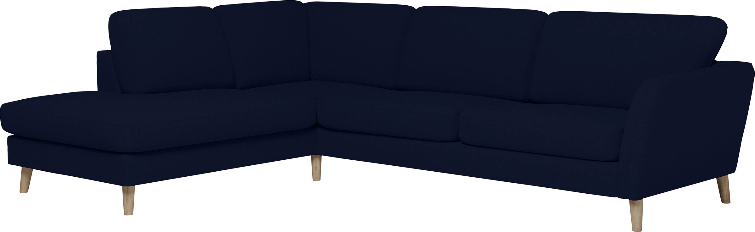 Home affaire Ecksofa »MARSEILLE 278/202 cm, L-Form, Ottom. rechts/links«, Massivholzbeine aus Eiche, in verschieden Bezügen und Farbvarianten