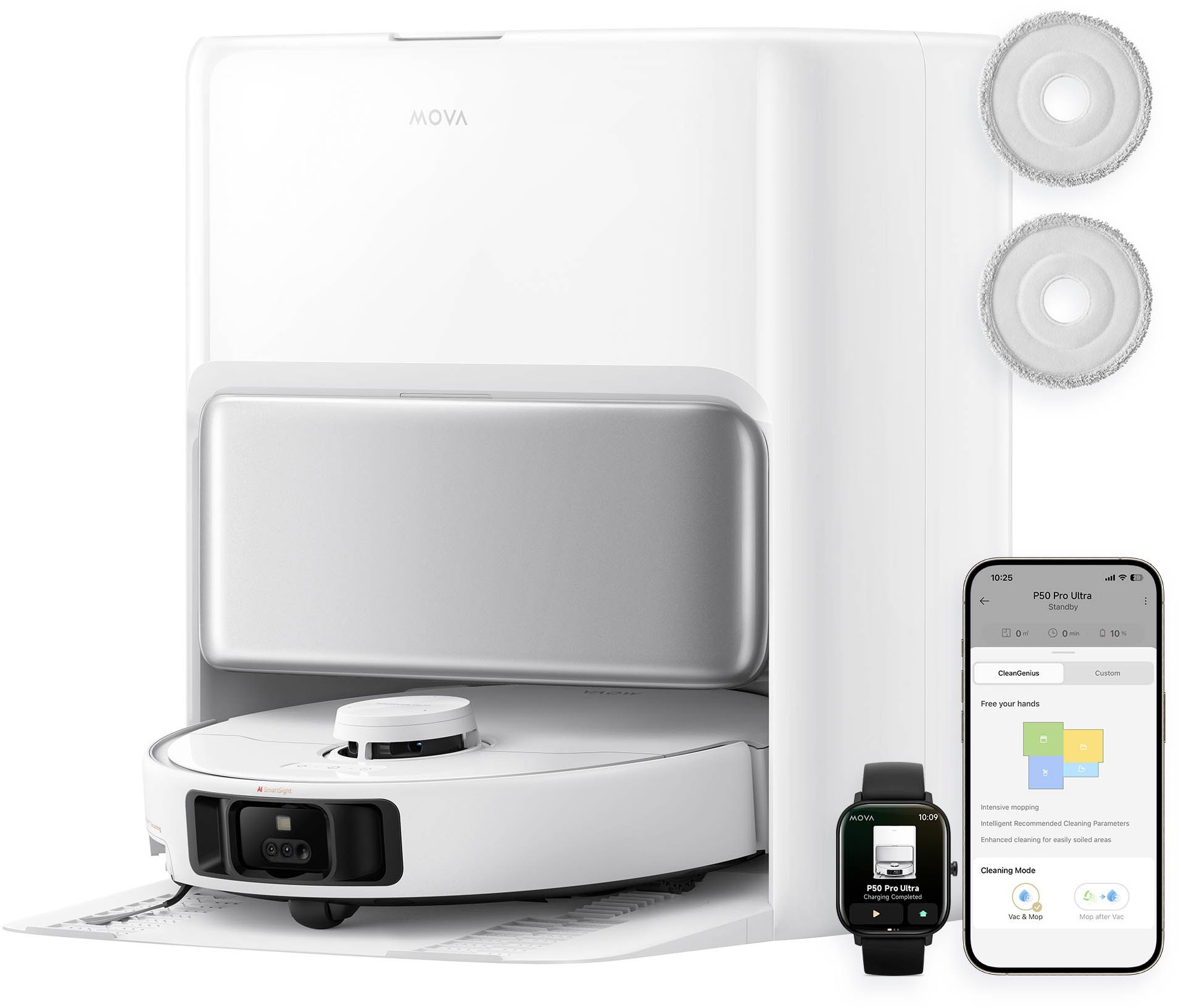 Mova Saugroboter »mit Wischfunktion Mova P50 Pro Ultra,«, 19000Pa Saugkraft günstig online kaufen