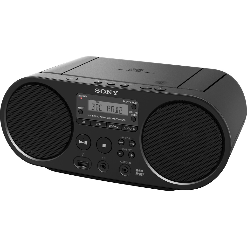 Sony Boombox »ZS-PS55B mit DAB«, (UKW mit RDS 4 W)