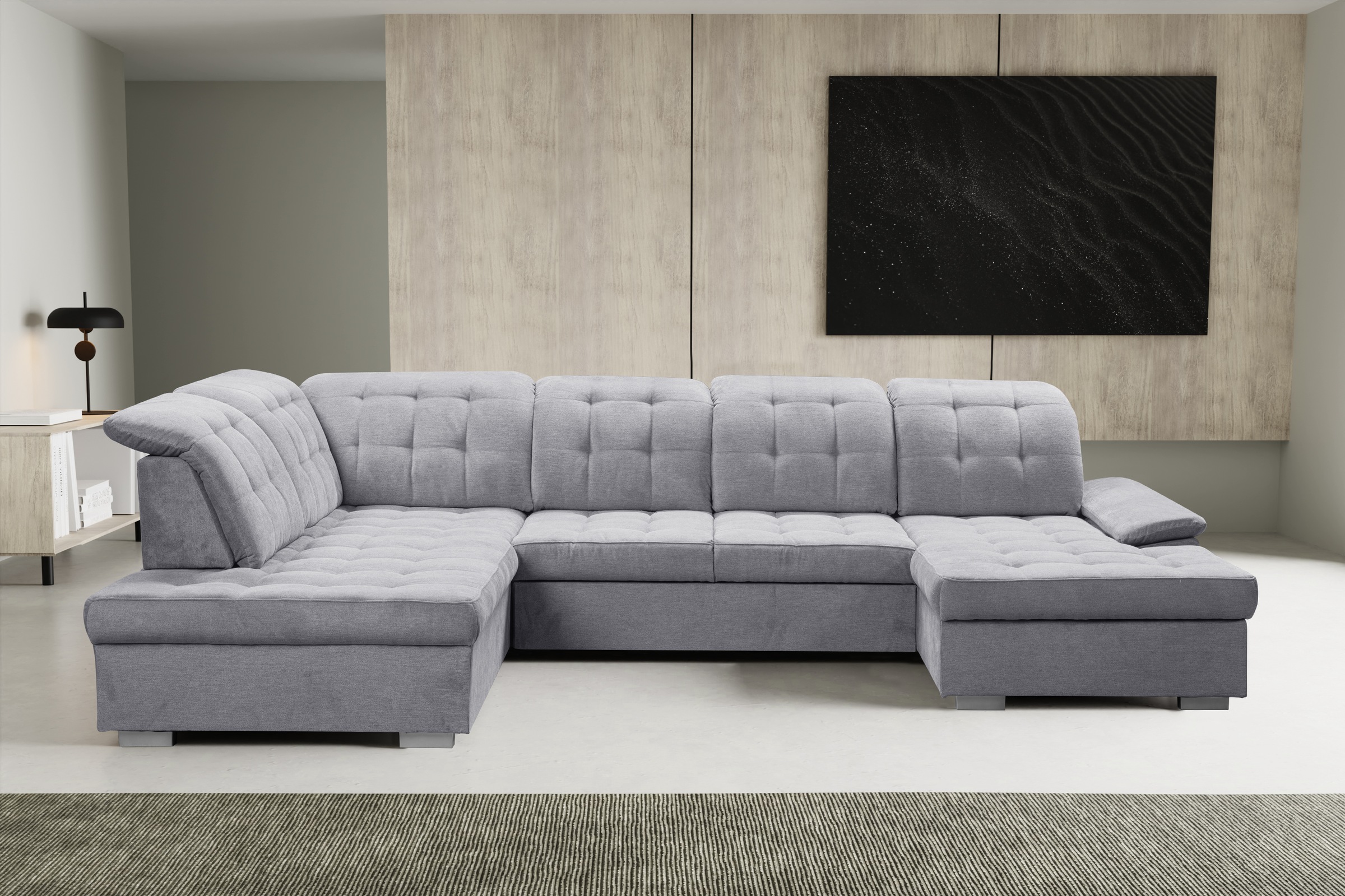 WERK2 Wohnlandschaft »Kordula-New Multifunktion Couch, Breite 332cm, U-Form günstig online kaufen