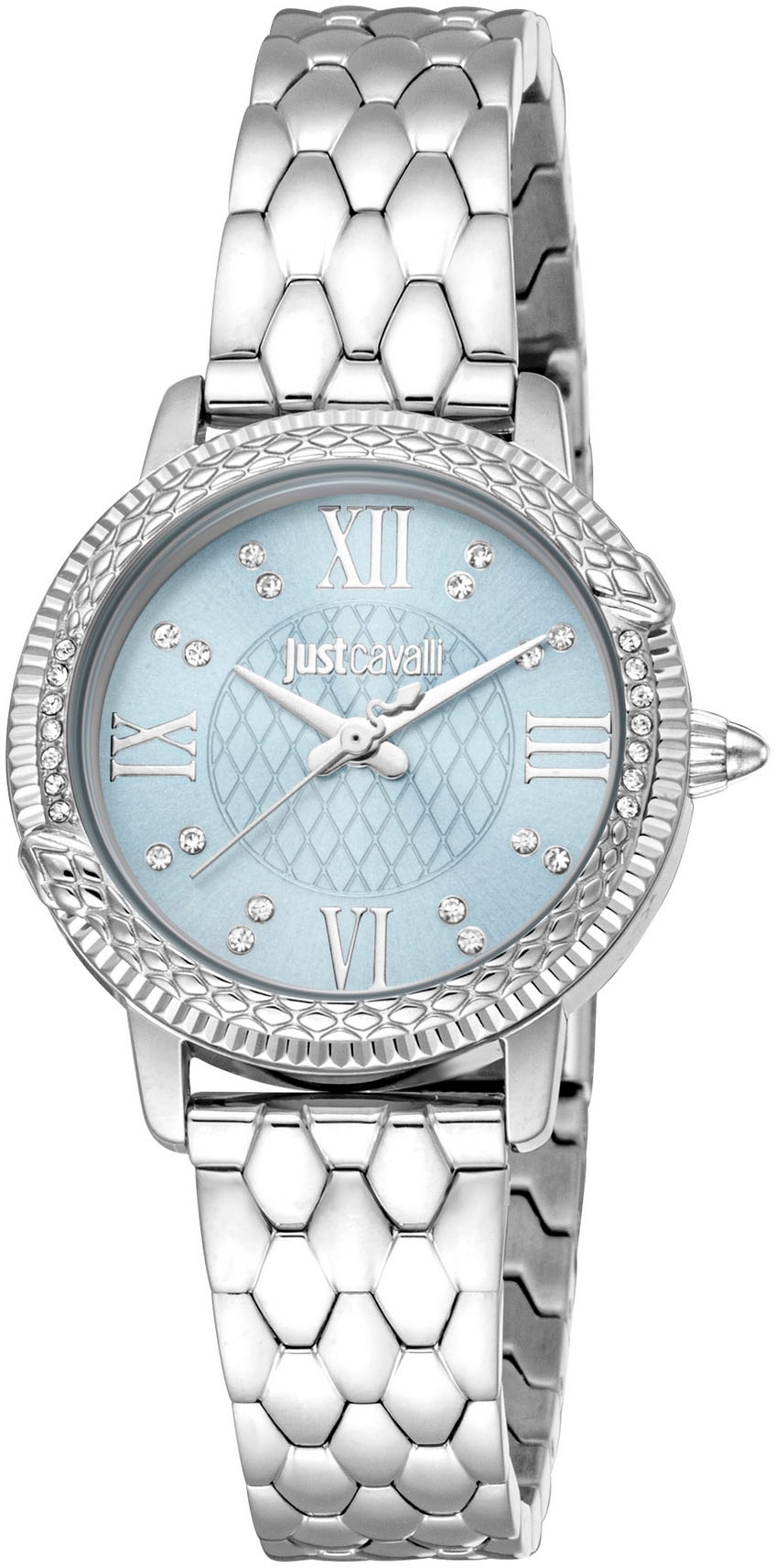 Just Cavalli Time Quarzuhr »Fidenza«, (Set, 2 tlg., mit Armband), Armbanduhr, Damenuhr, Kristallsteine, Edelstahlarmband, Geschenkidee