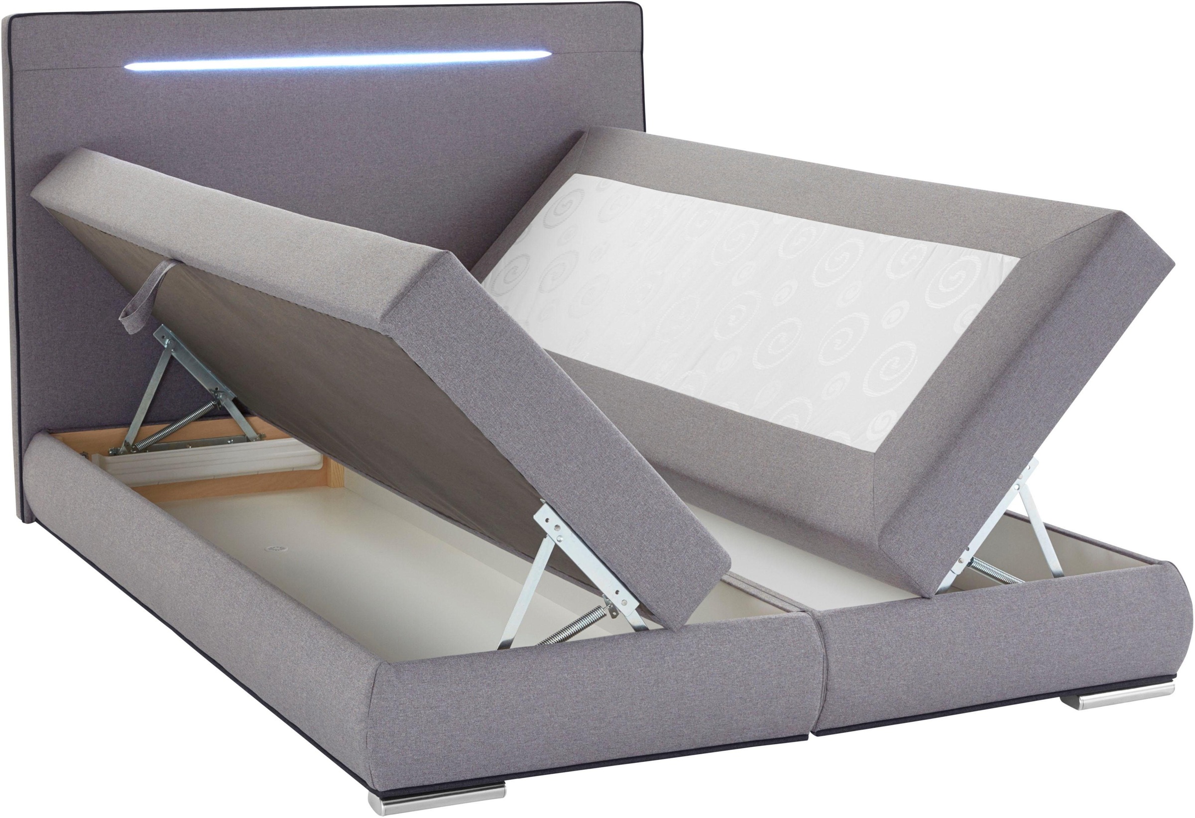 6. Bild von COLLECTION AB Boxspringbett, inkl. Bettkasten, LED-Beleuchtung und Topper