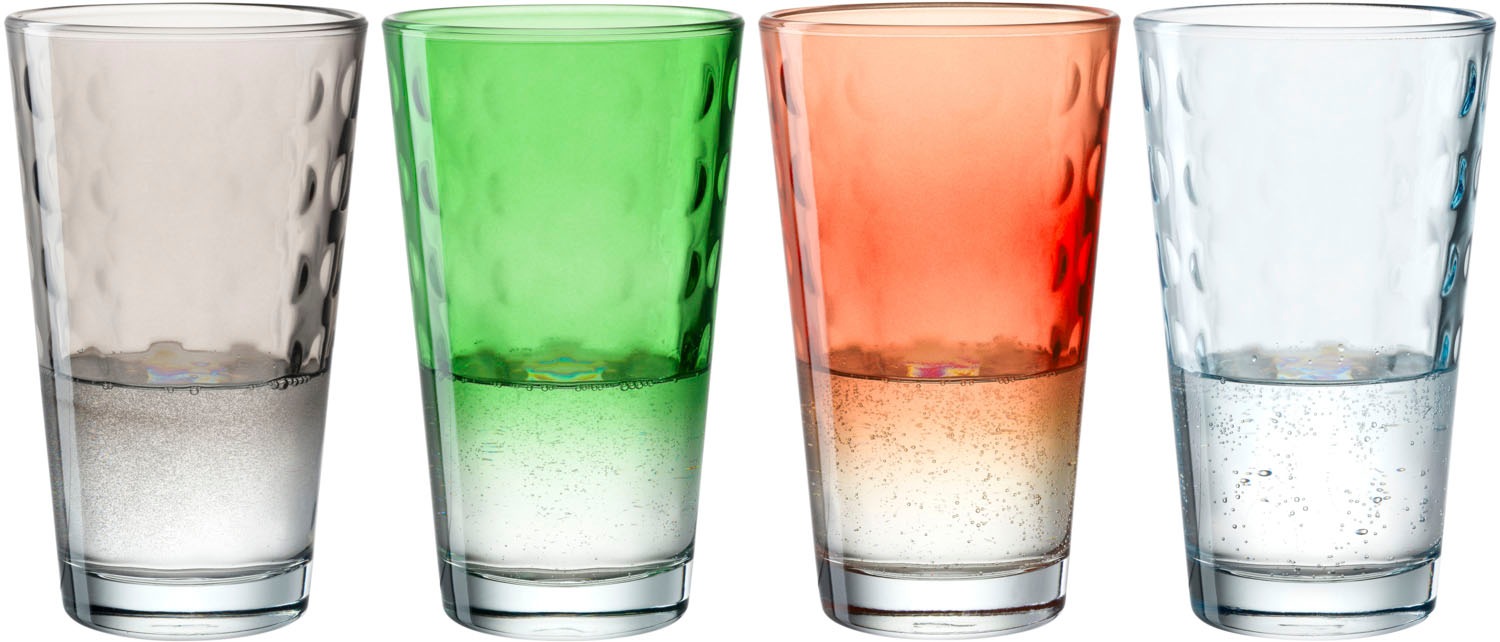LEONARDO Gläser-Set »OPTIC«, (Set, 4 tlg.), 540 ml, 4-teilig