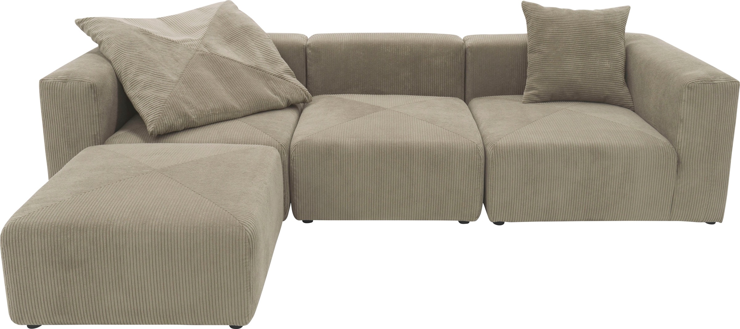 RAUM.ID Ecksofa "Gerrid L-Form", Cord-Bezug, Modulsofa, bestehend aus Eck- günstig online kaufen