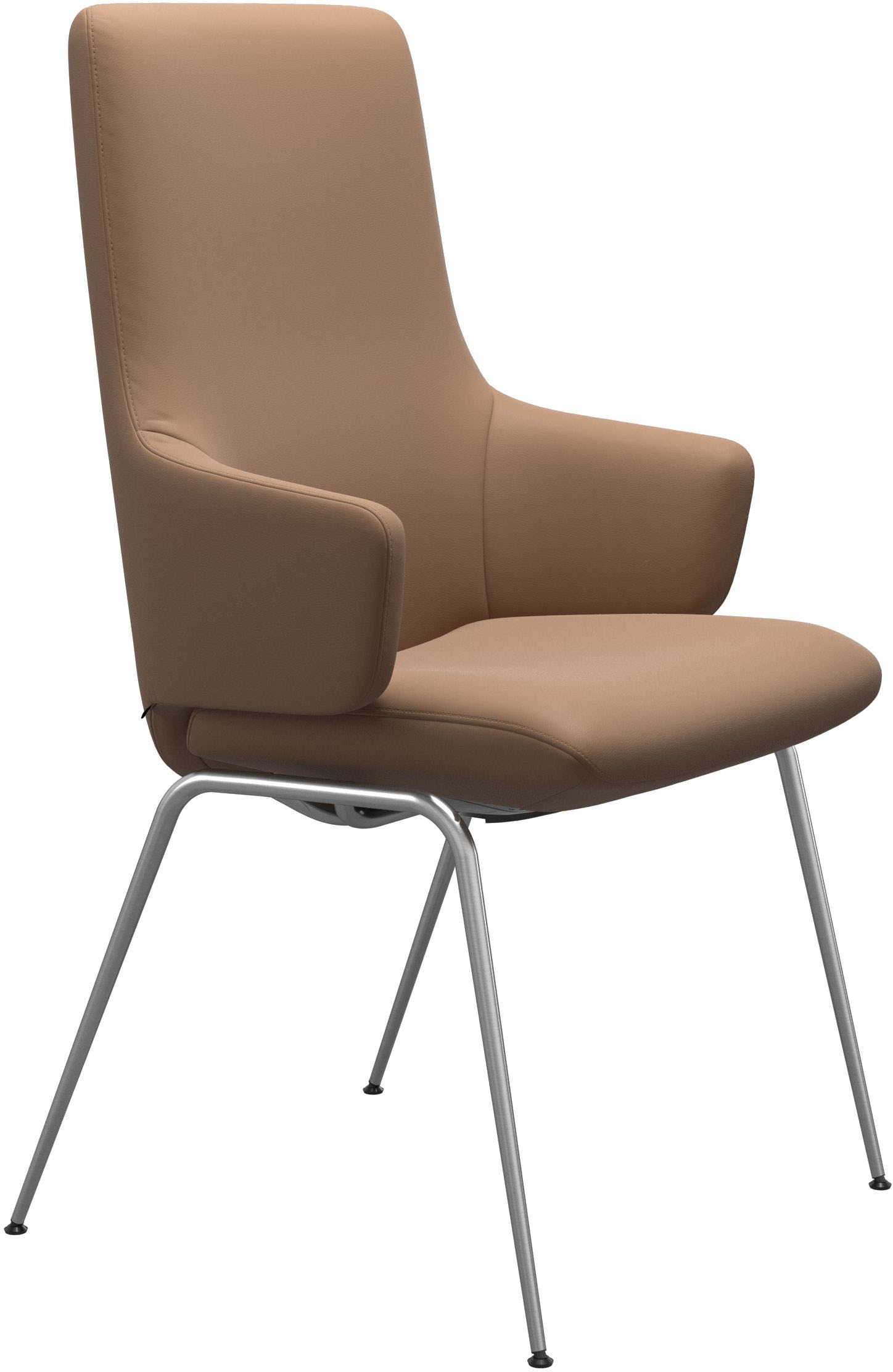 Stressless® Polsterstuhl »Laurel«, Leder BATICK, High Back mit Armlehne, Größe L, mit Beinen aus Stahl in Chrom