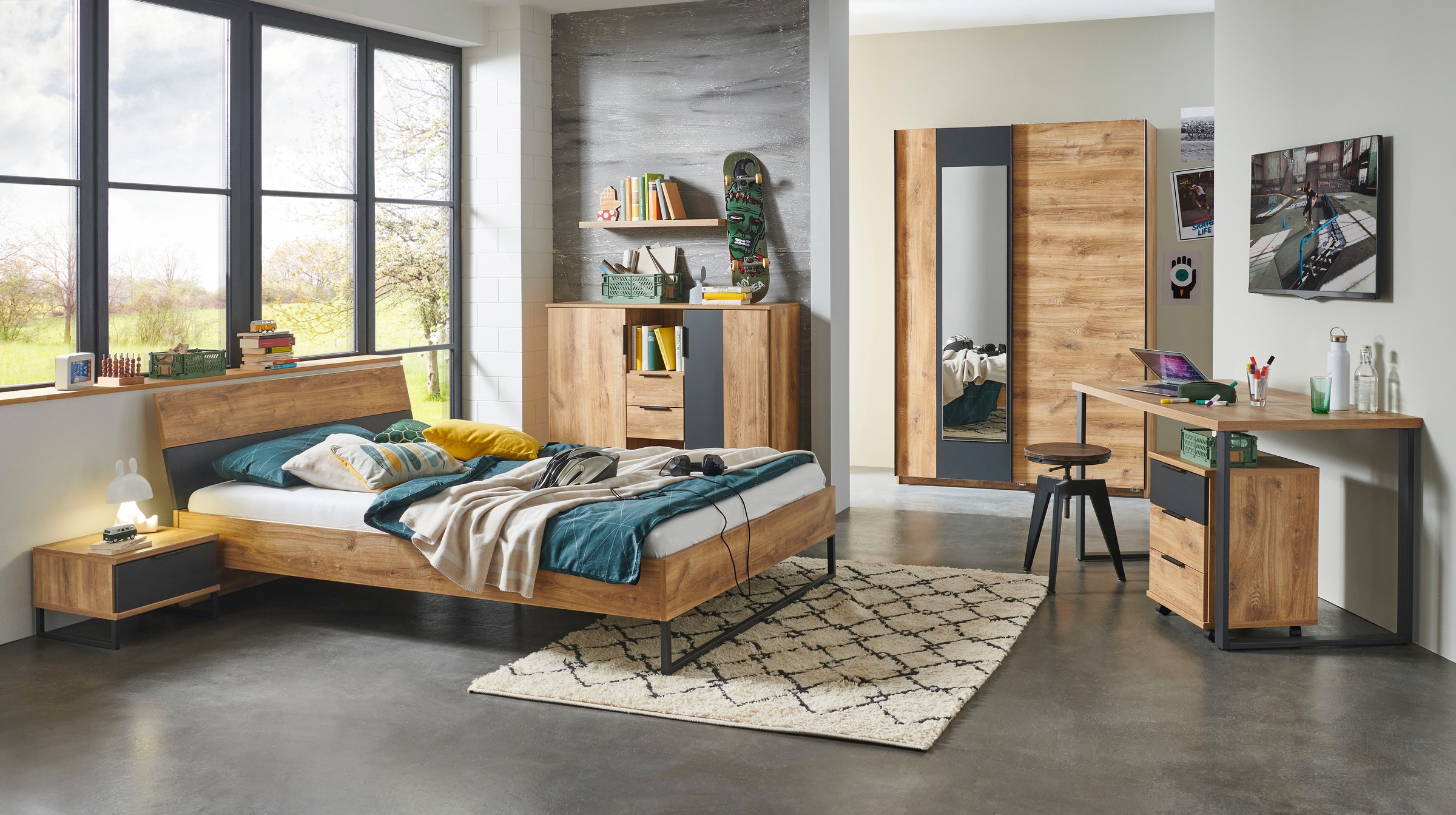 Wimex Schreibtisch »Texel in der Breite 140cm« Metallgestell