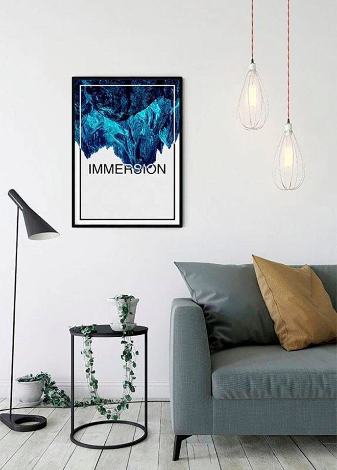 Komar Bild »Immersion Blue«, Abstrakt-Sprüche & Texte, (1 St.), Wandbild zur Dekoration - ohne Rahmen