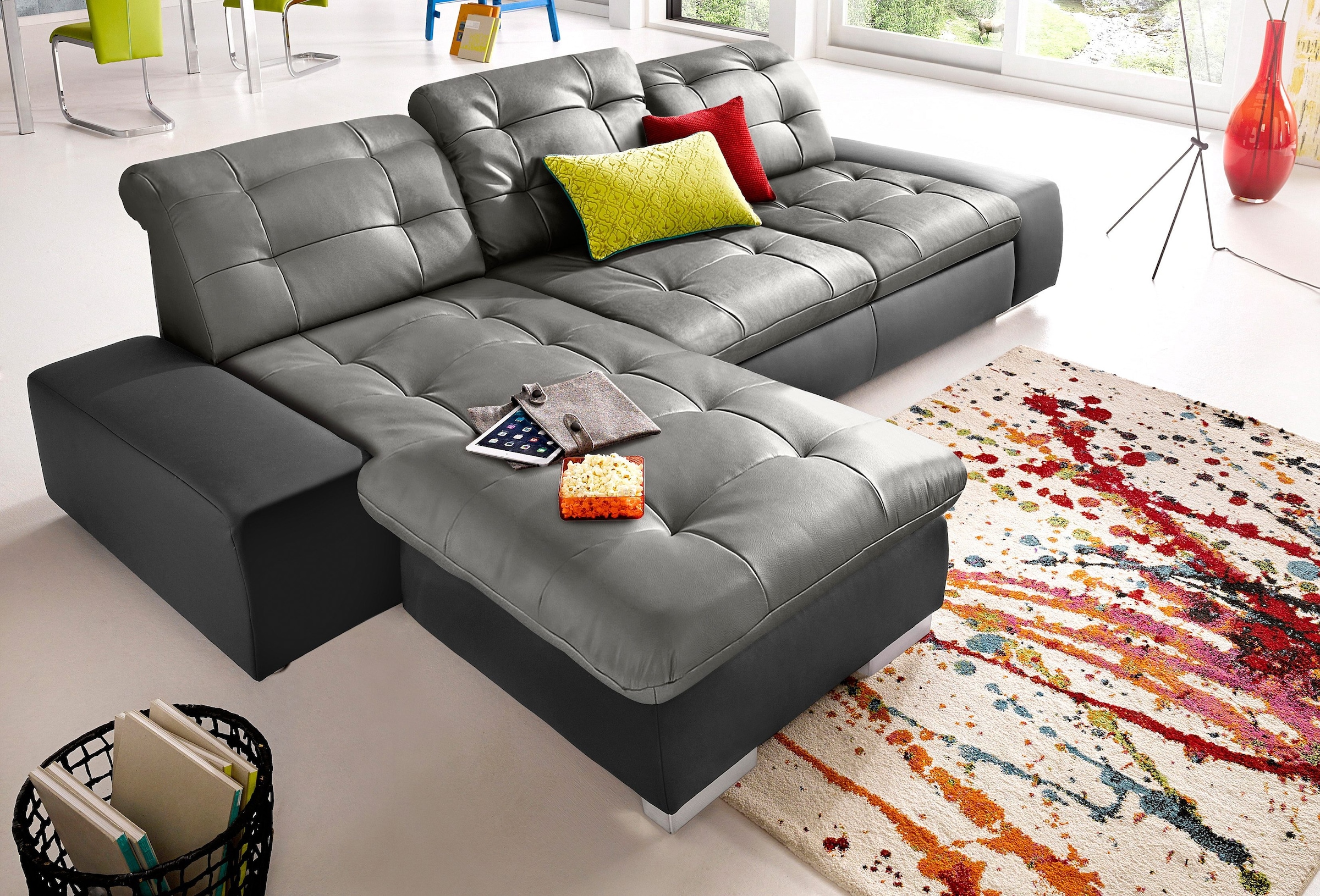 sit&more Ecksofa »Palomino L-Form«, wahlweise XL oder XXL und mit Bettfunktion