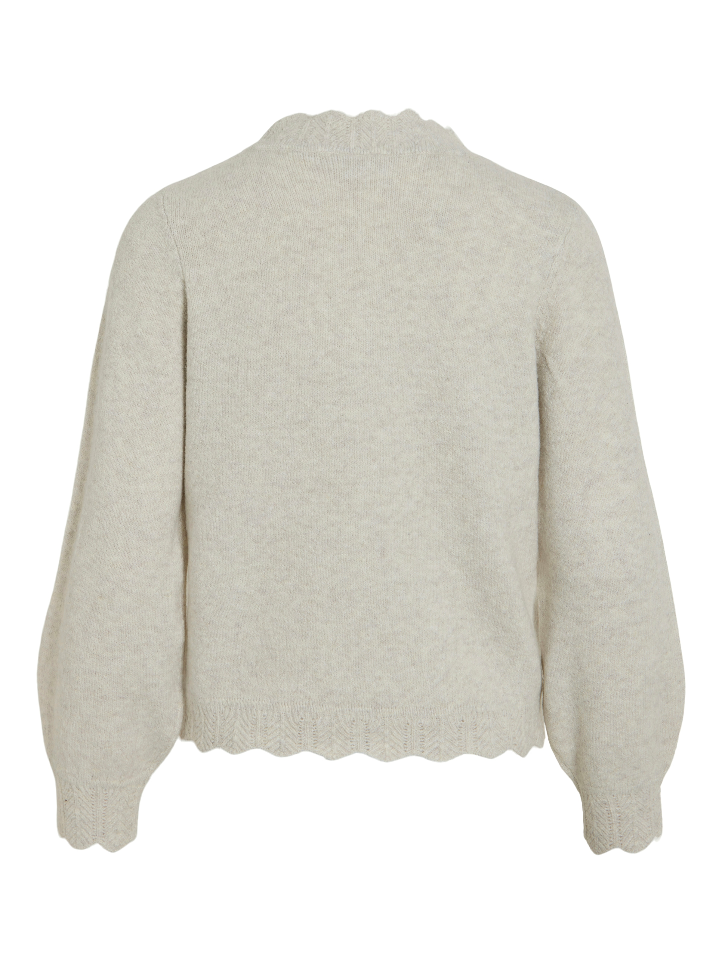 Vila Strickpullover »VINIKOLINA O-NECK L/S KNIT TOP - NOOS« Materialmix, regular fit