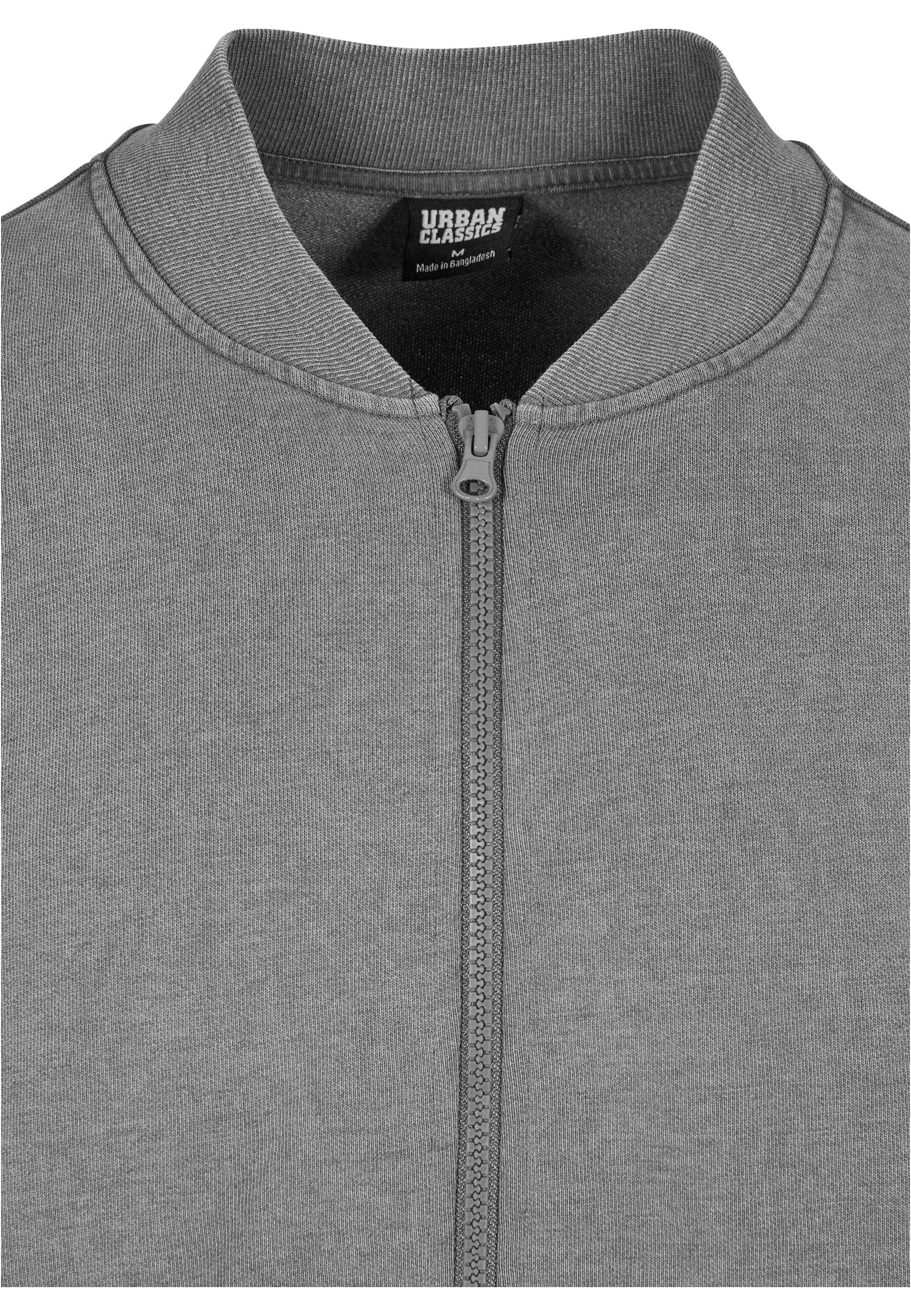 URBAN CLASSICS Bomberjacke »Urban Classics Herren Washed Sweat Bomber« 1 Stk. tlg. ohne Kapuze