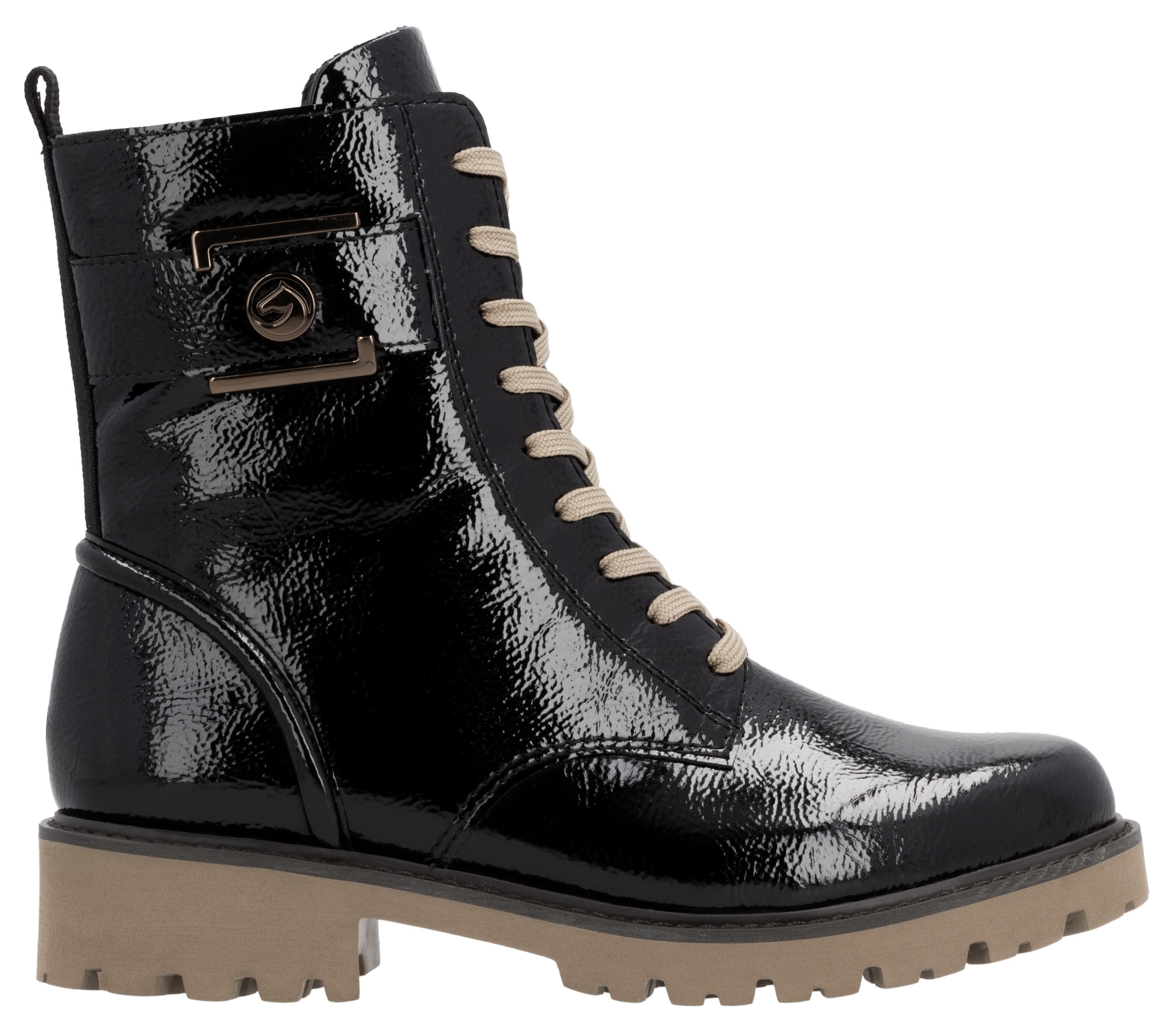 Remonte Schnürstiefelette »Elisabeth Hurley-Collection«, Blockabsatz, Schnürschuh mit praktischem Innenreißverschluss