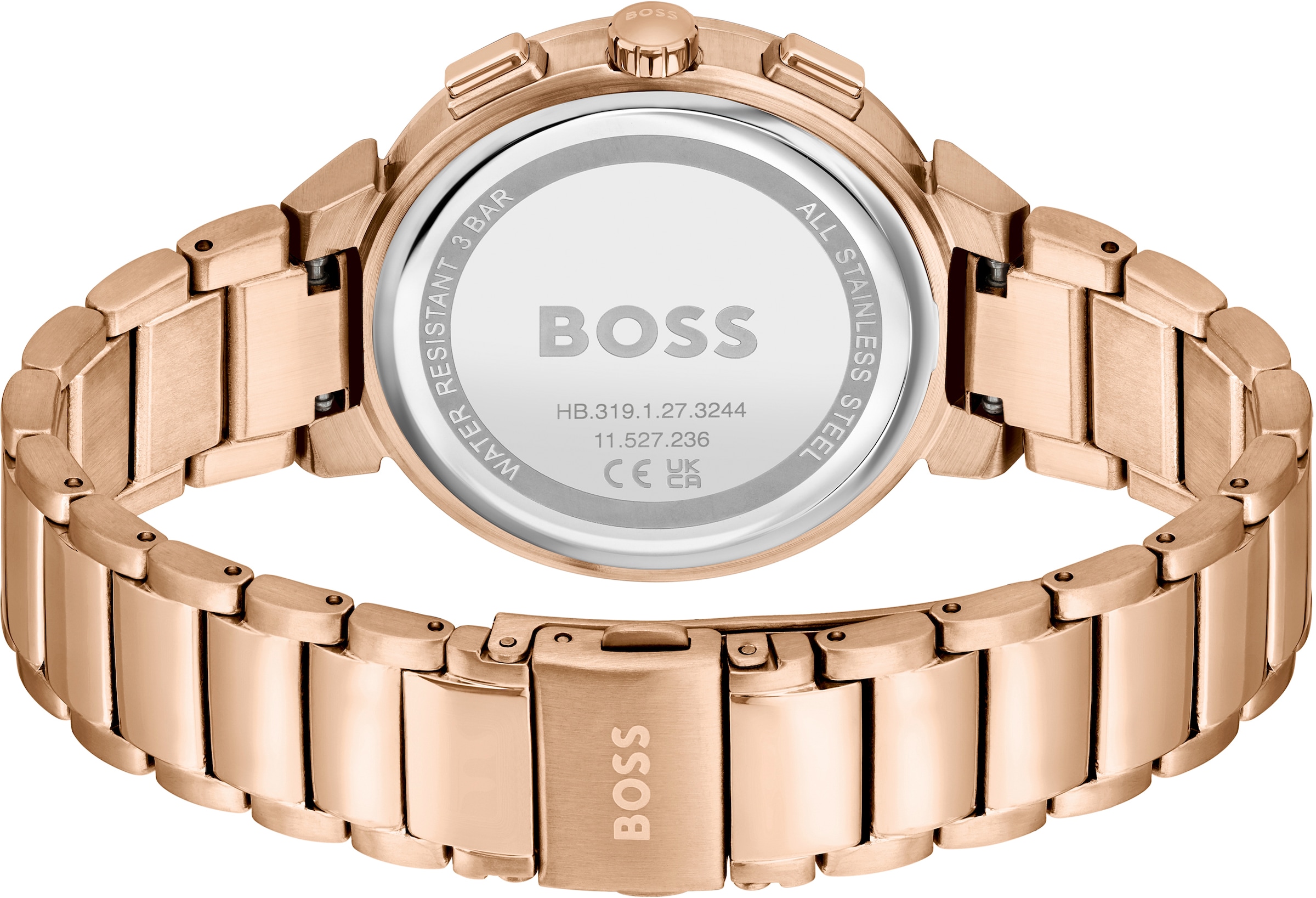 BOSS Multifunktionsuhr »ONE, 1502678«, Quarzuhr, Damenuhr, Armbanduhr, Glaskristalle, Datum