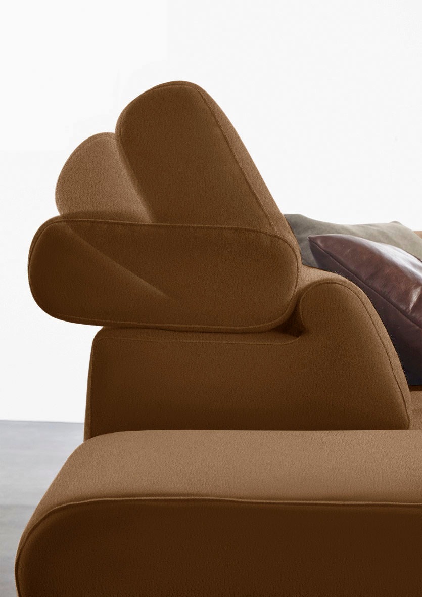 W.SCHILLIG Ecksofa »finn, toller Sitzkomfort, L-Form, hochwertige Verarbeitungsdetails«, German Design Award 2016, Fußgestell Chrom glänzend, Breite 281 cm