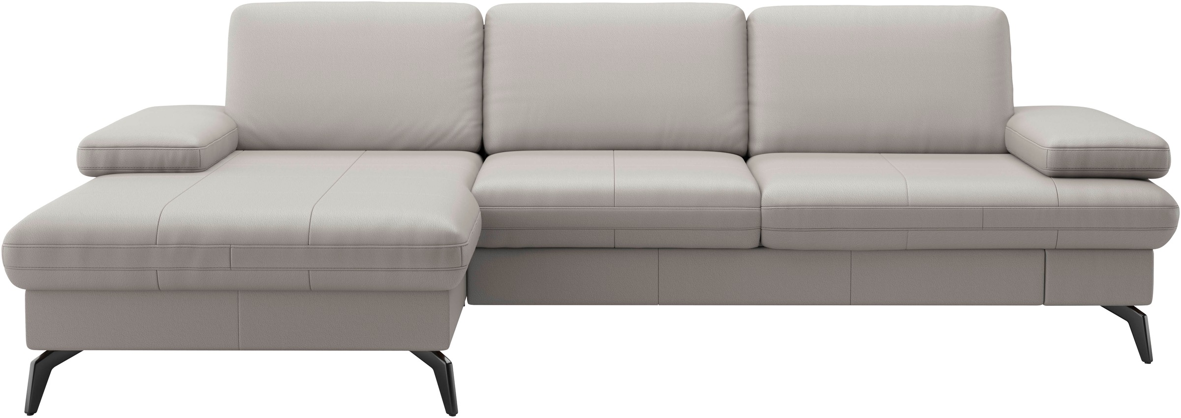 sit&more Ecksofa »Morris L-Form, inkl. Sitztiefenverstellung«, wahlweise mit Armteilverstellung, Bettfunktion & Bettkasten