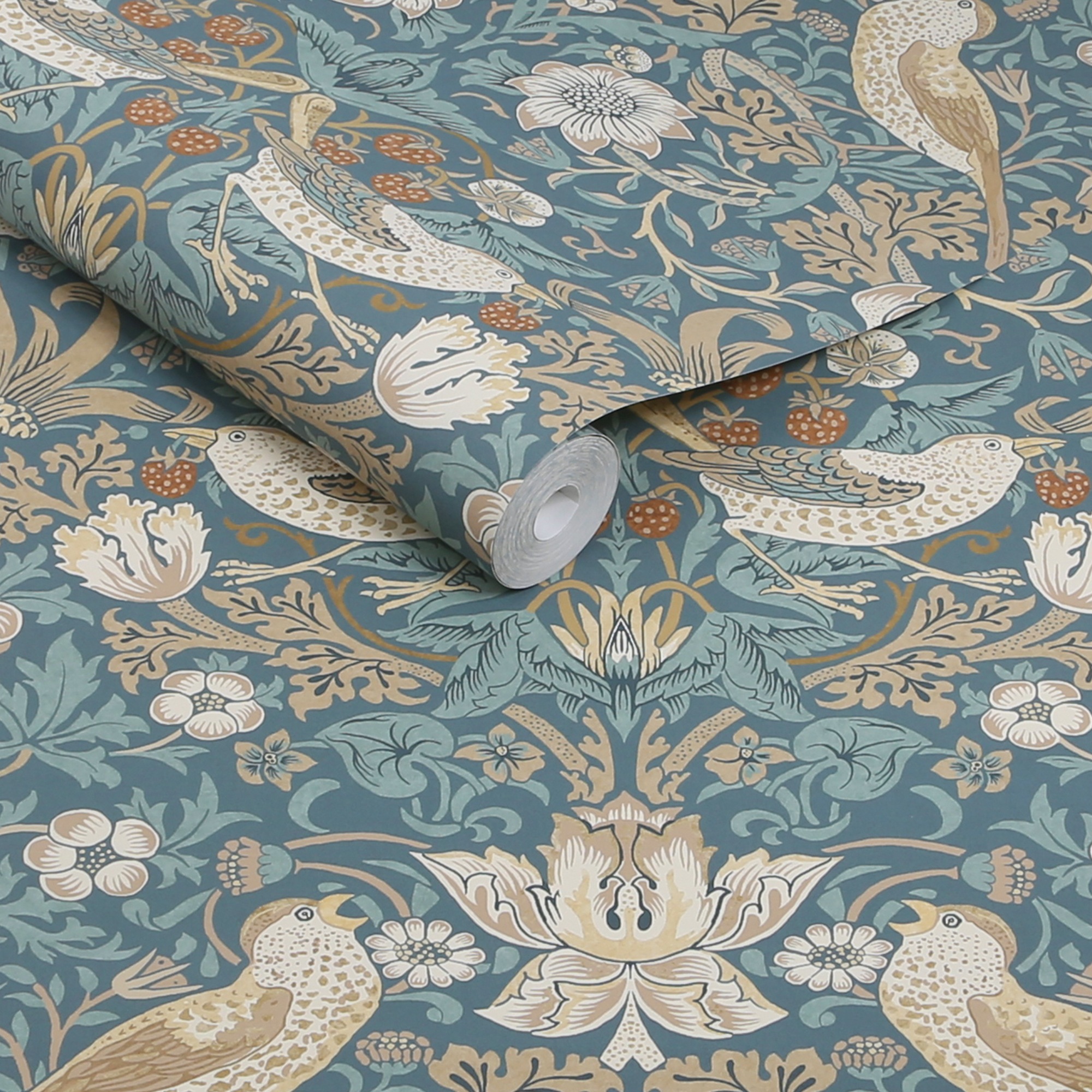 WILLIAM MORRIS AT HOME Vliestapete »Strawberry Thief« Motiv glatt Design Ta günstig online kaufen