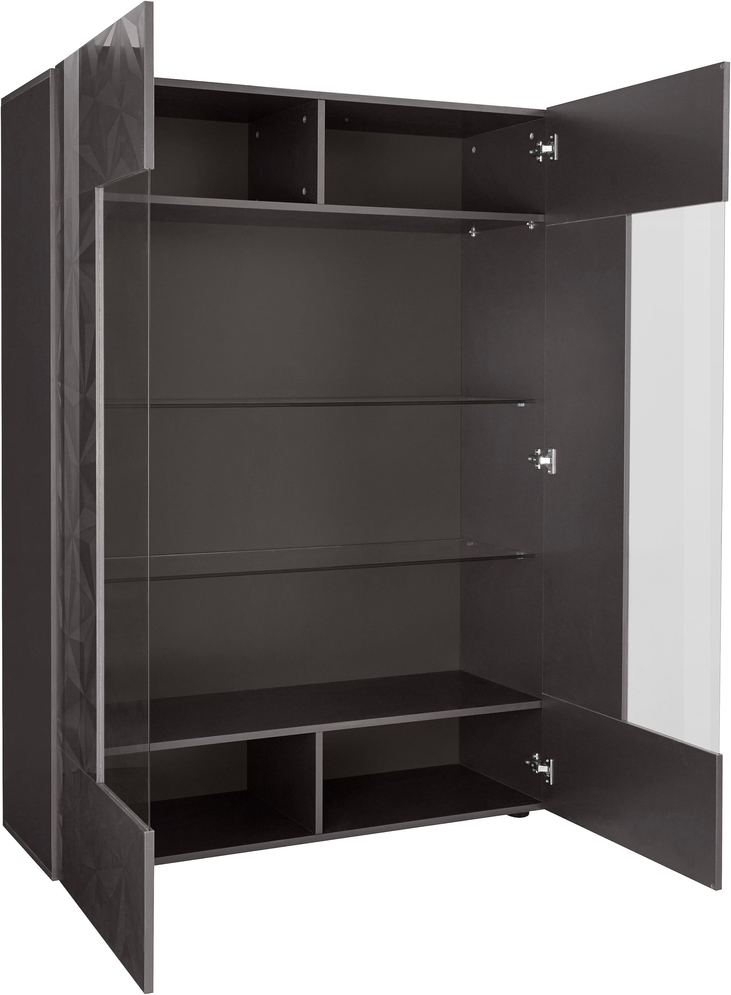 INOSIGN Vitrine »Prisma«, Stauraumvitrine, Höhe 166 cm