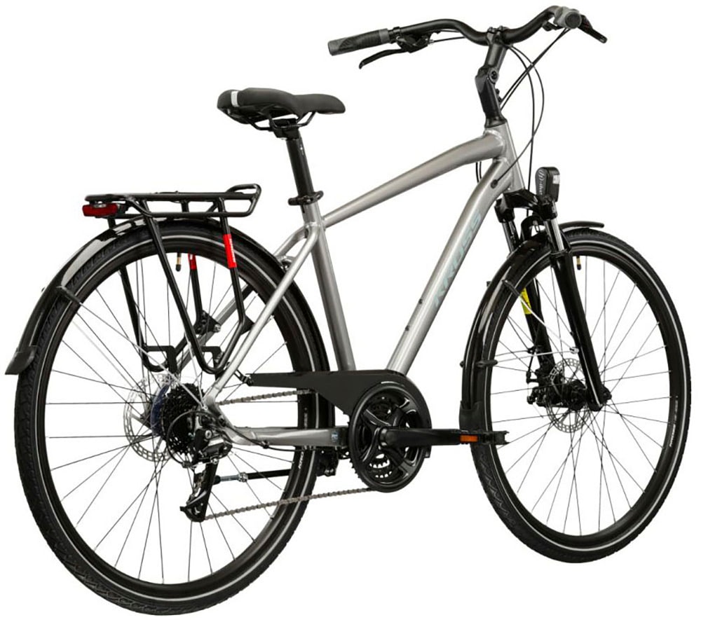 Kross Trekkingrad »Herren-Trekkingrad 28" Trans 3.0 Silberfarben 24 Gänge« 24 Gang Shimano ACERA M3020 Schaltwerk Kettenschaltung