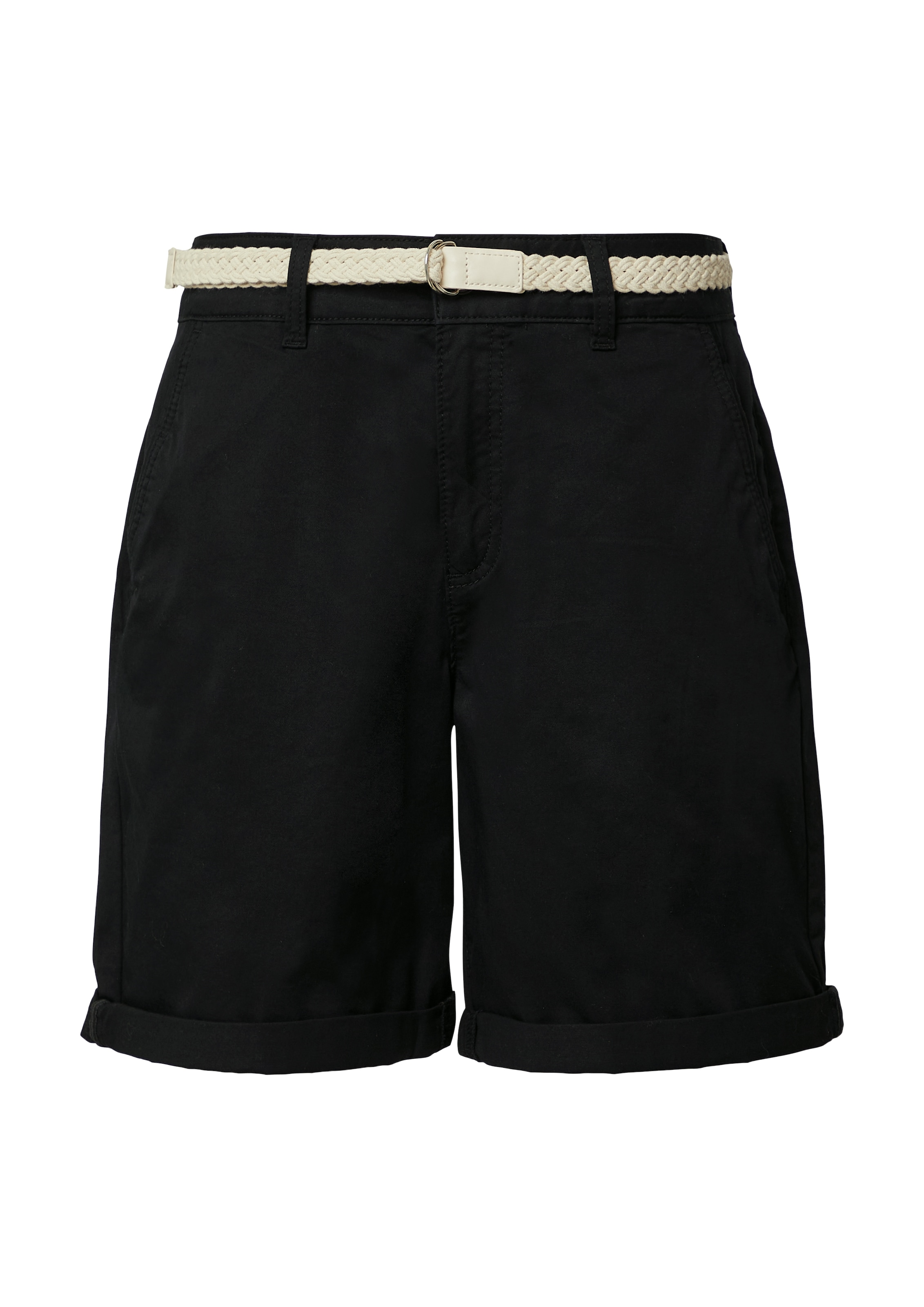 s.Oliver Chinoshorts, mit geflochtenem Gürtel