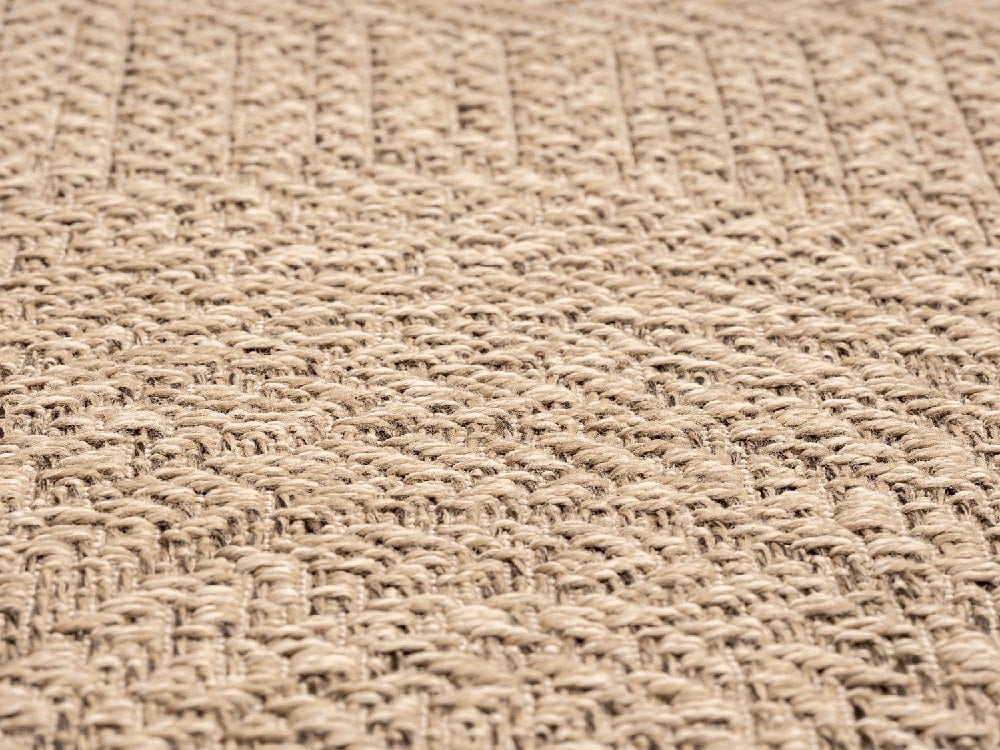the carpet Teppich »Kansas«, rechteckig, 1 mm Höhe, moderner robuster In und Outdoor Teppich Jute Look