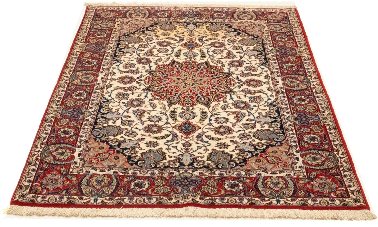 morgenland Teppich »Isfahan Teppich handgeknüpft beige«, rechteckig, 7 mm H günstig online kaufen