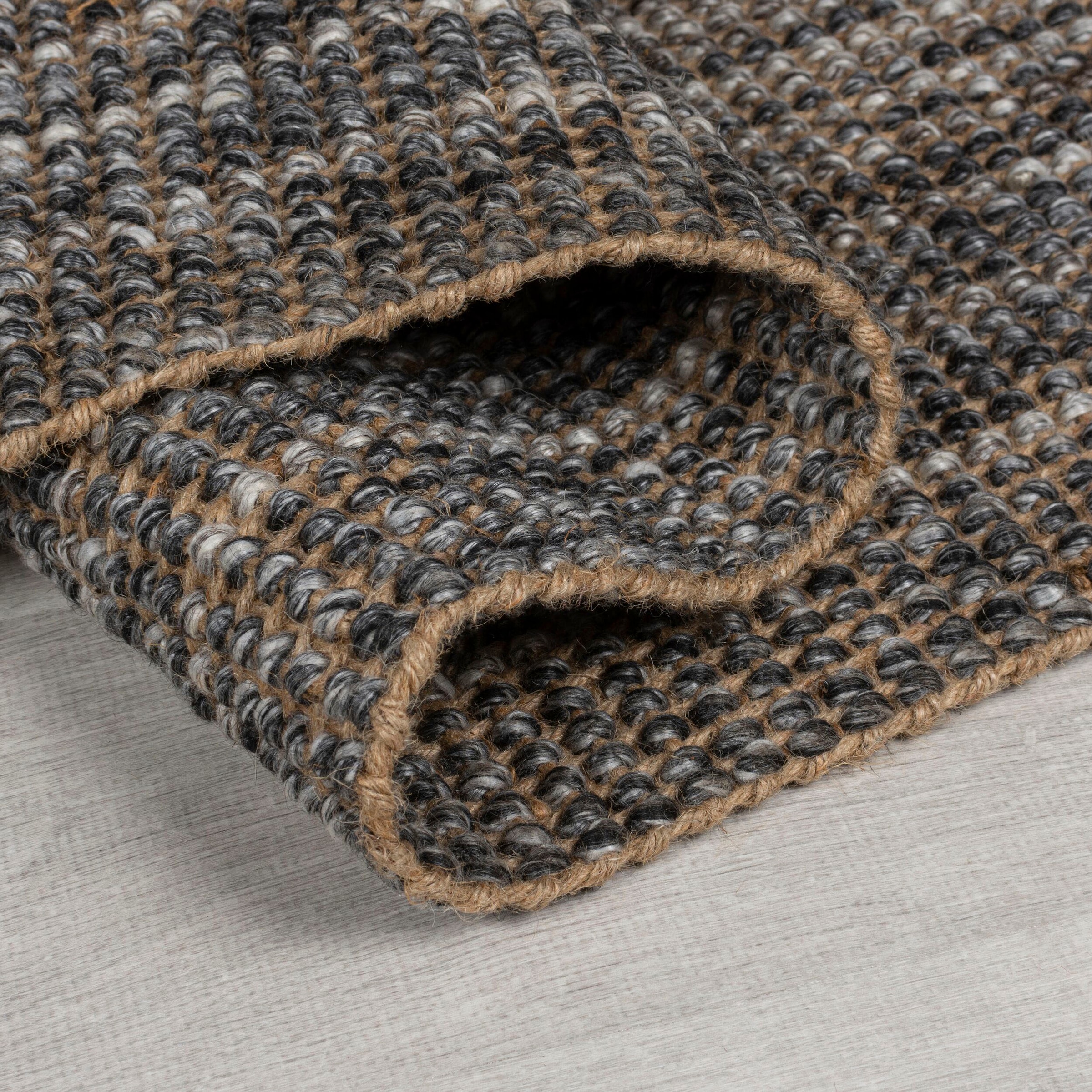 FLAIR RUGS Läufer »Jute Ombre«, rechteckig, 8 mm Höhe