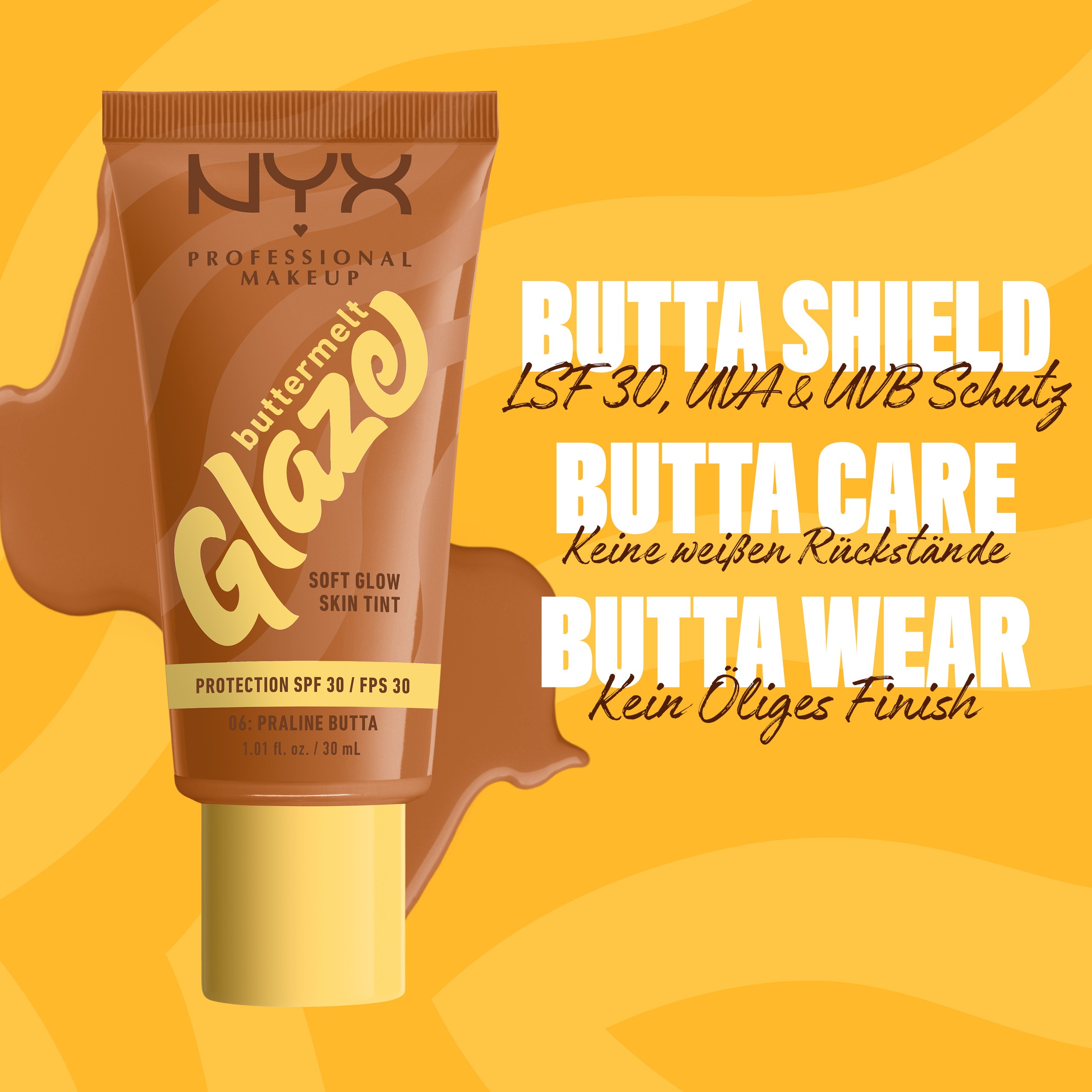 NYX Foundation »NYX Professional Makeup Buttermelt Glaze Foundation LSF 30«