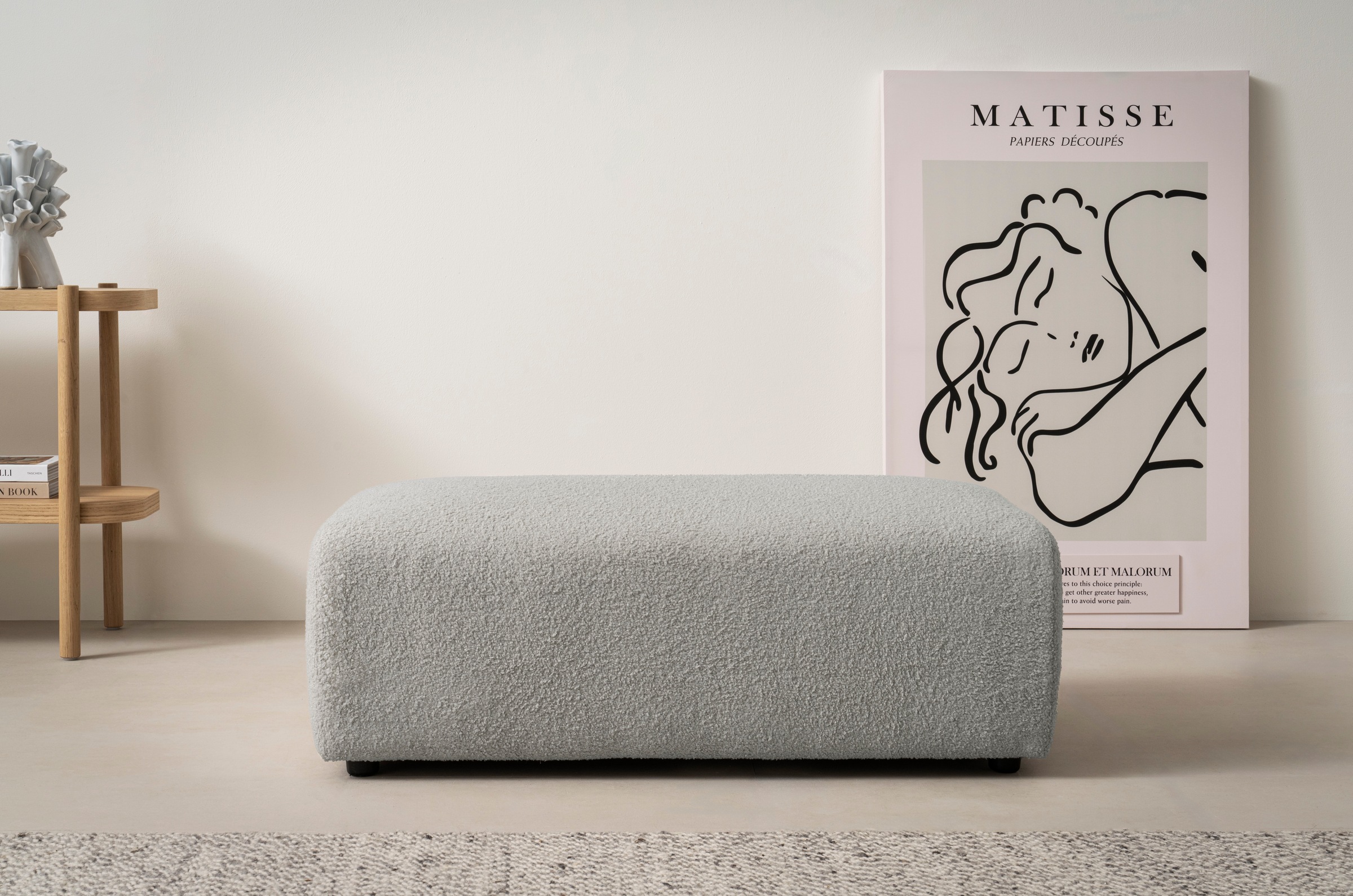 Home affaire Hocker »BAKELS, Polsterhocker in Cord oder Boucle-Stoff« zur S günstig online kaufen