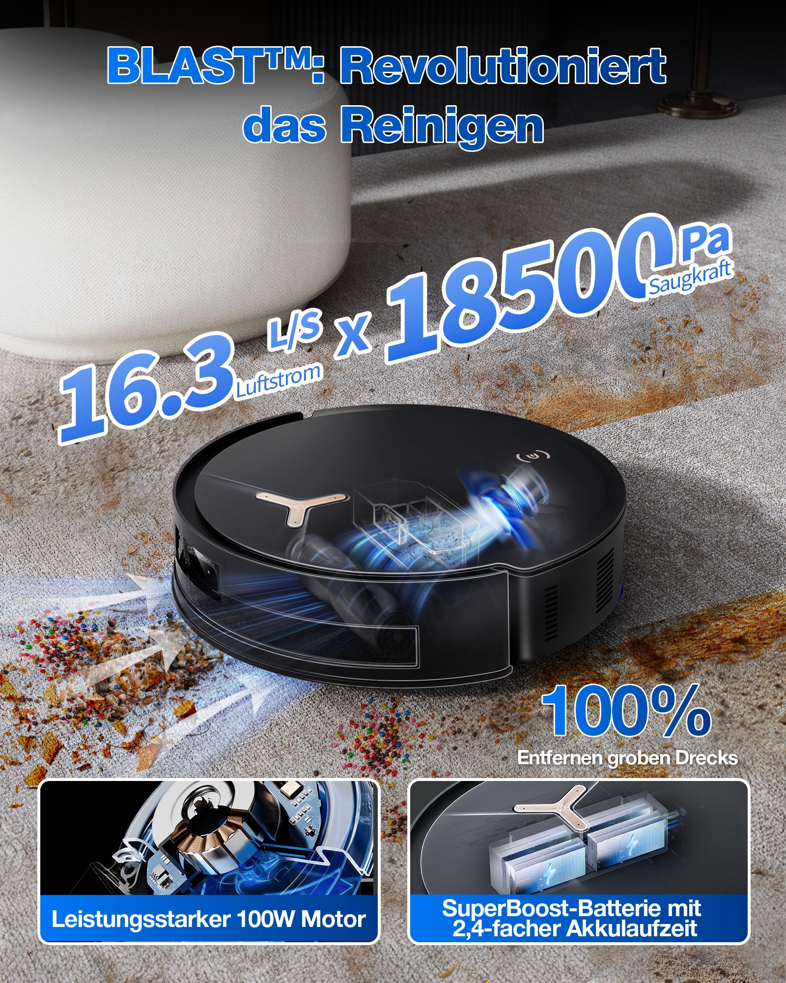 ECOVACS Nass-Trocken-Saugroboter »DEEBOT T50 MAX PRO OMNI Gen2«