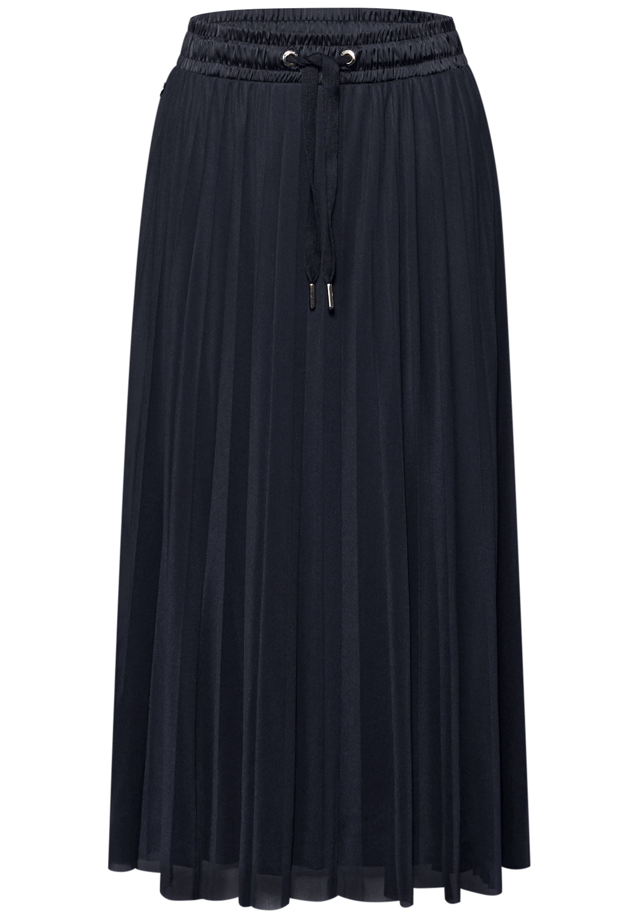 STREET ONE Midirock aus Mesh in Plisséestruktur