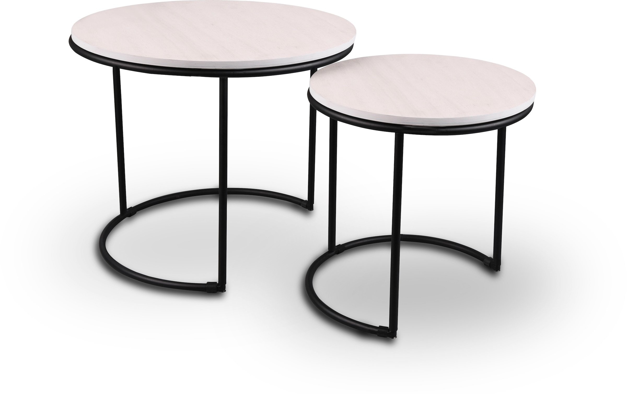 MIRRORS AND MORE Beistelltisch »Doreen«, (Set), Kombination aus Holz und Metall