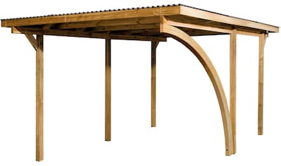 Einzelcarport »606 A Gr.1«, Holz, 250 cm, braun