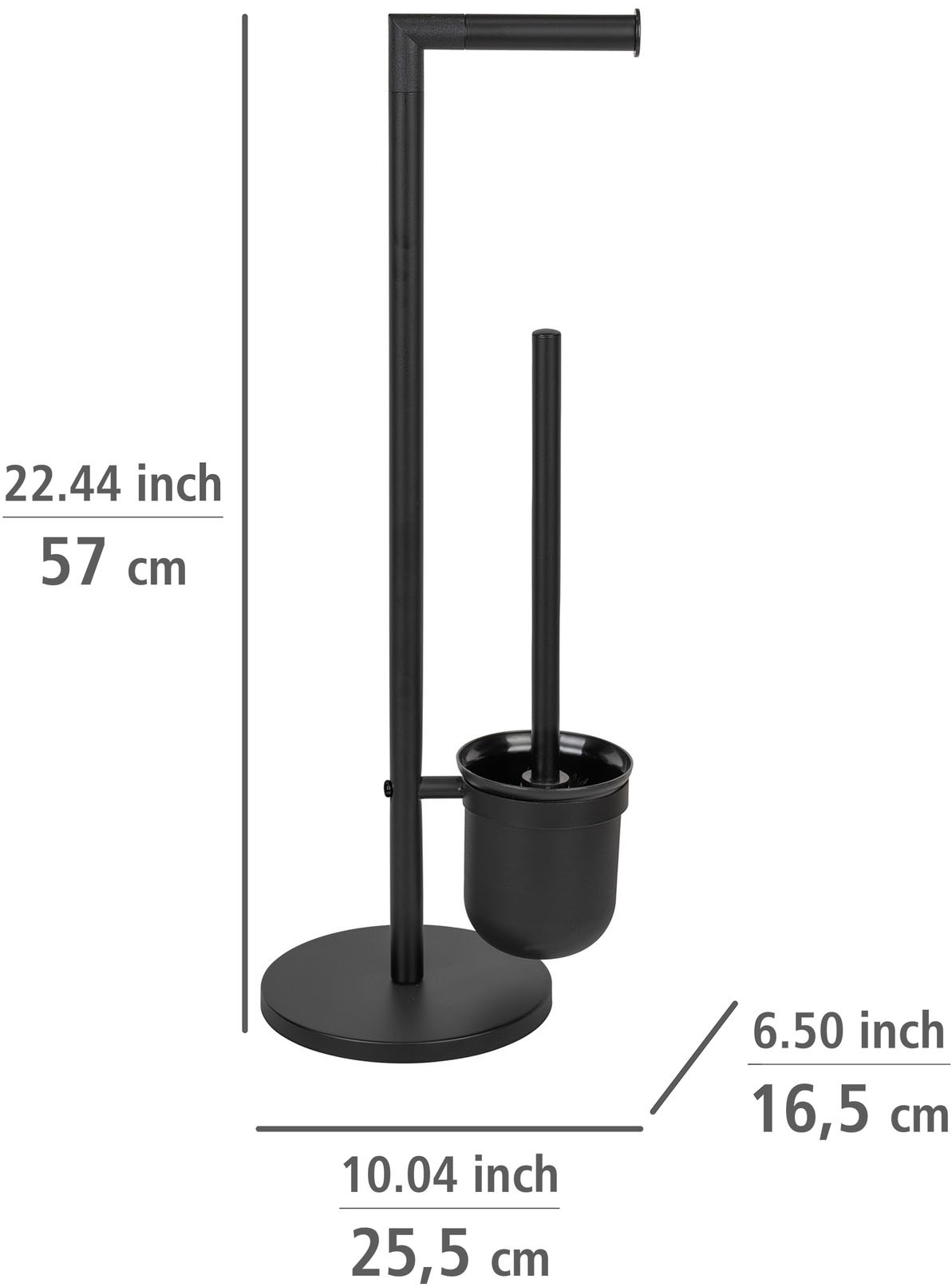 WENKO WC-Garnitur »Parus« aus Stahl Toilettenpapierhalter mit  WC-Bürstenhalter und WC-Bürste, freistehend
