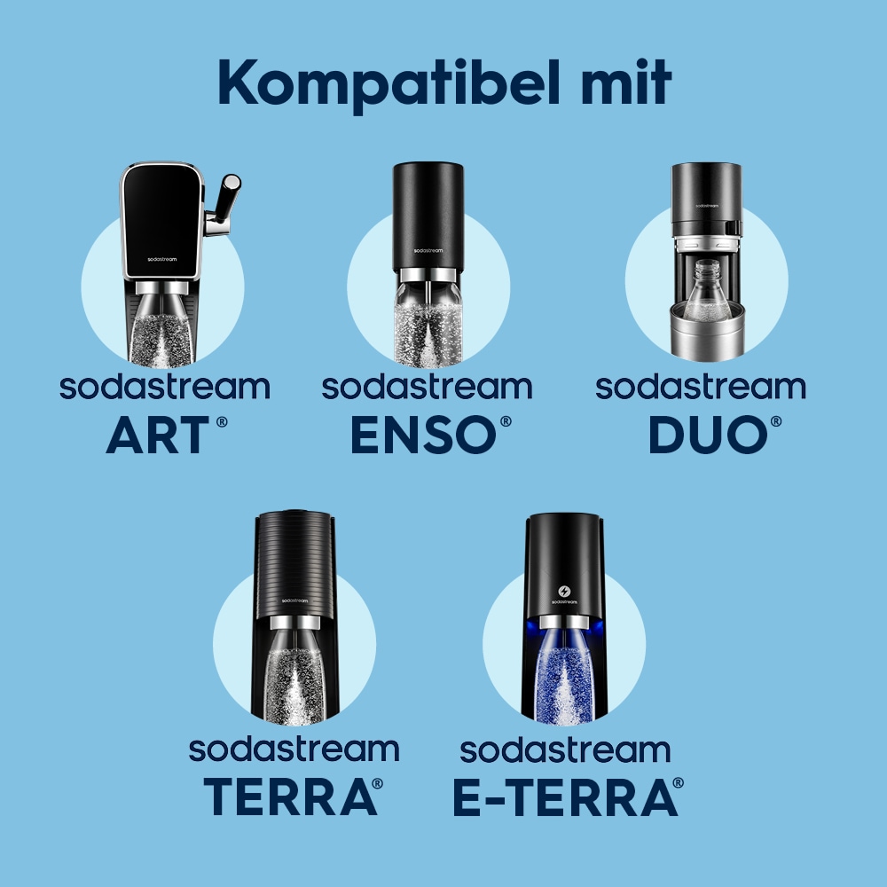 SodaStream Thermoflasche »Metallflasche Fizz&go COOL DWS, 0,9 l, Trinkflasche« kompatibel mit SodaStream DUO, E-DUO, TERRA, ART & ENSO Wassersprudler