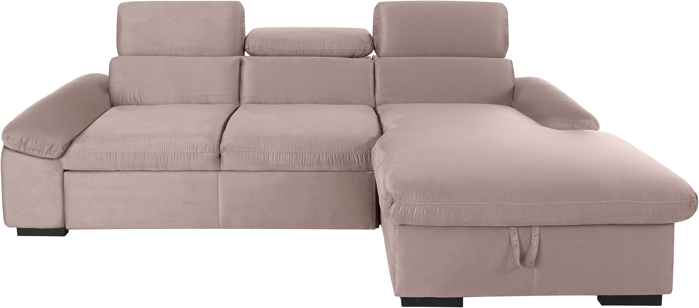 COTTA Ecksofa »Lola L-Form mit Kopfteilfunktion & Hocker« wahlweise mit Bet günstig online kaufen