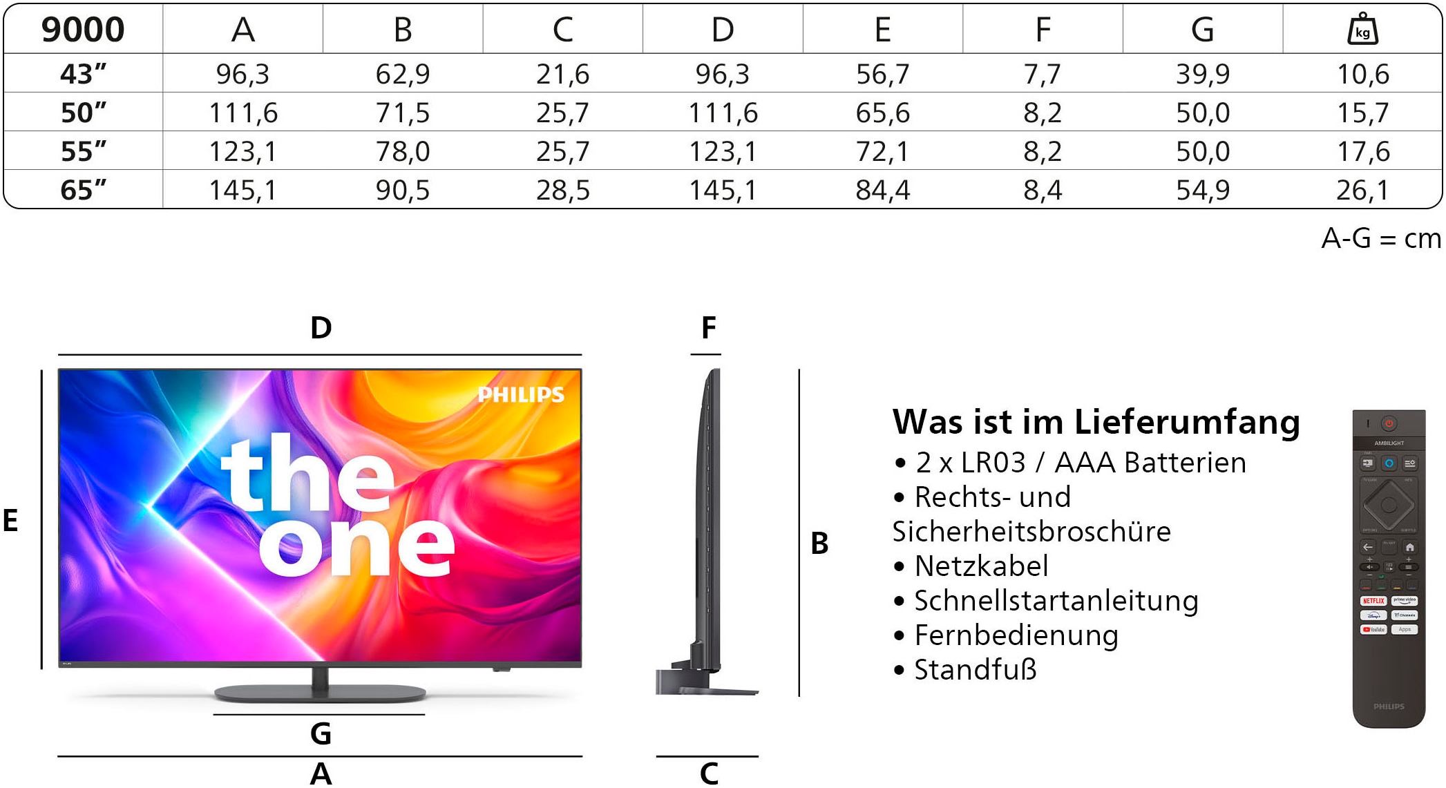 Philips QLED-Fernseher »43PUS9000/12«, Smart-TV