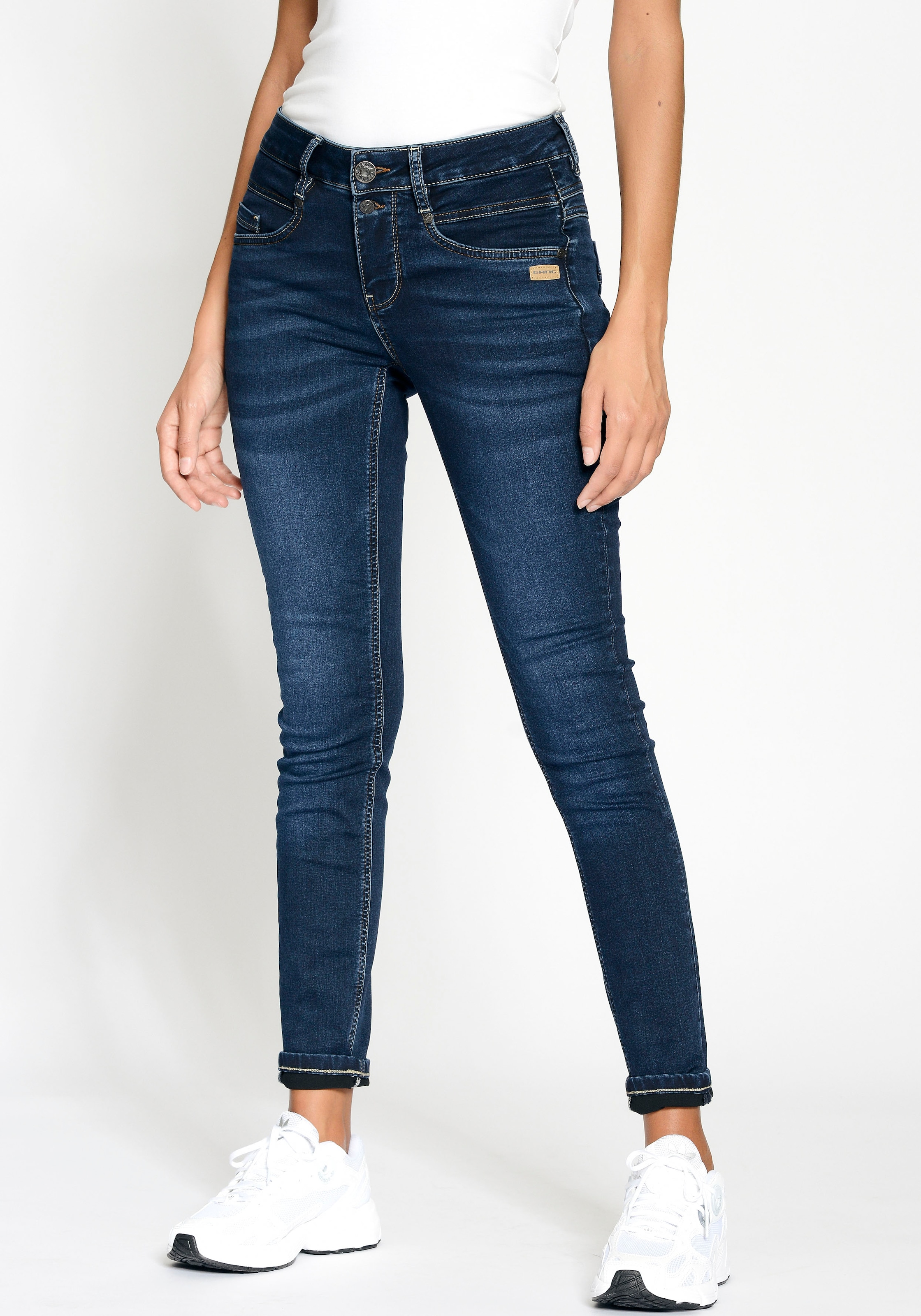 GANG Skinny-fit-Jeans 3-Knopf-Verschluss »94MORA«, mit vorne bei online Passe und