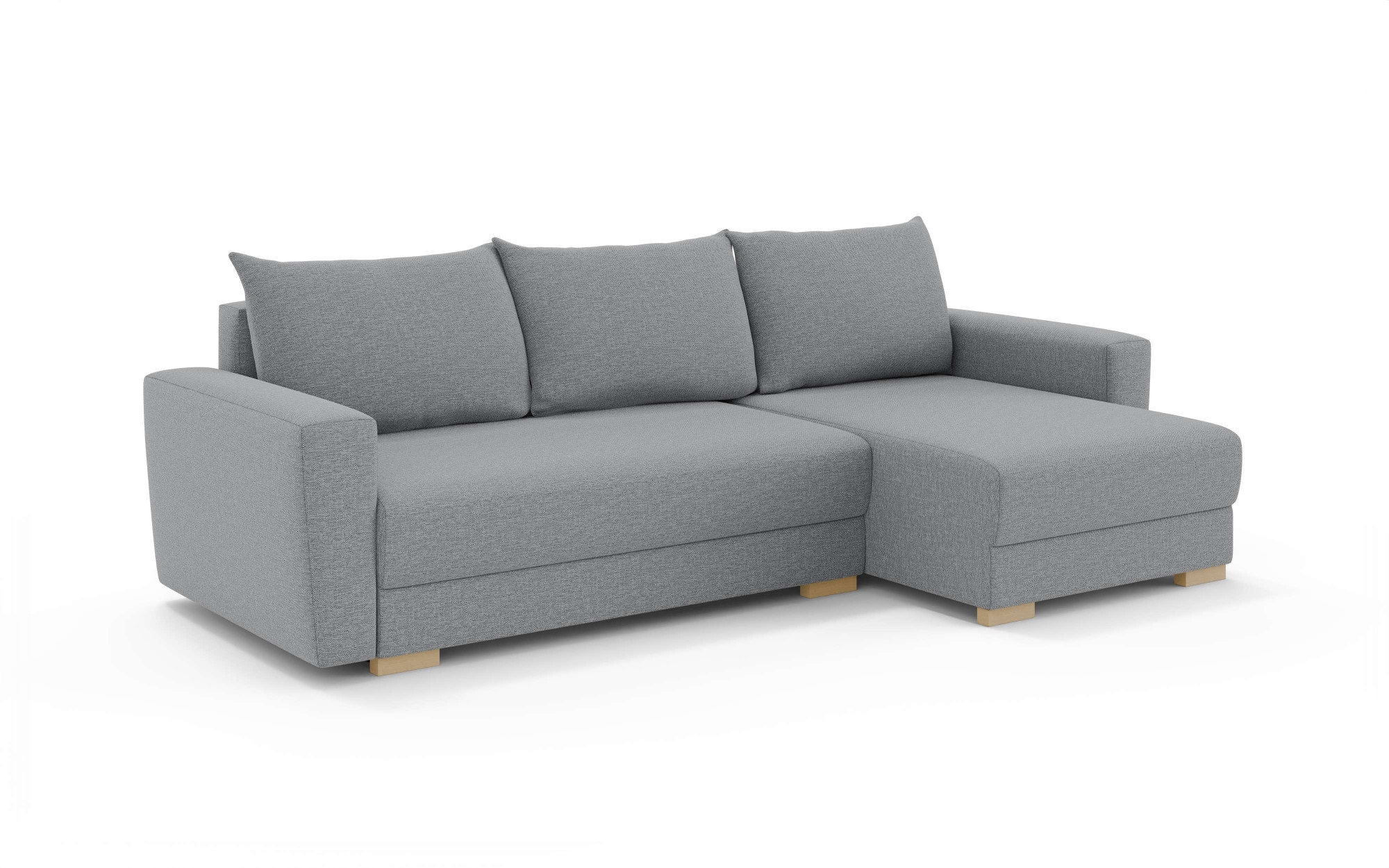 INOSIGN Ecksofa »MAGHERA universell Schlafsofa mit Bettkasten, Maße B/T/H: 255/142/84cm«, L-Form mit Recamiere rechts oder links montierbar, hoher Sitzkomfort