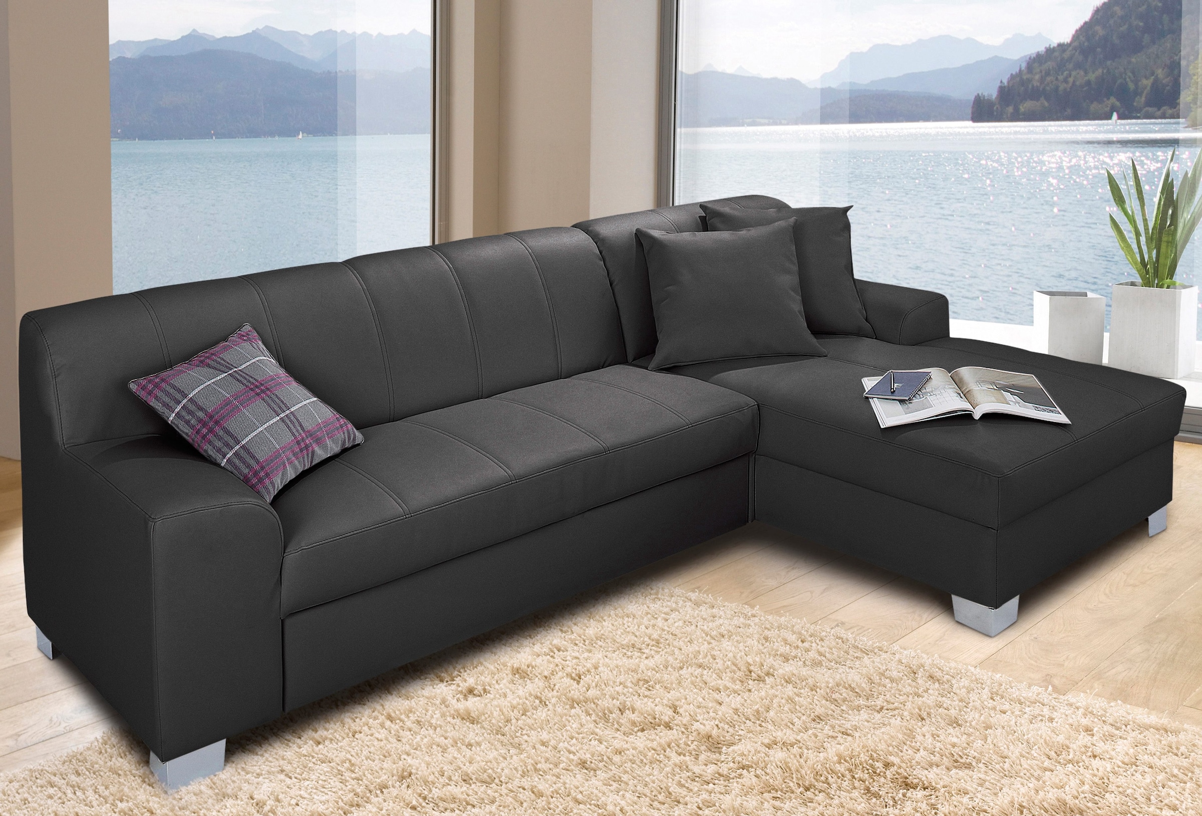 INOSIGN Ecksofa »Anzio, elegant und gemütlich, Breite 239cm, L-Form«, wahlw günstig online kaufen