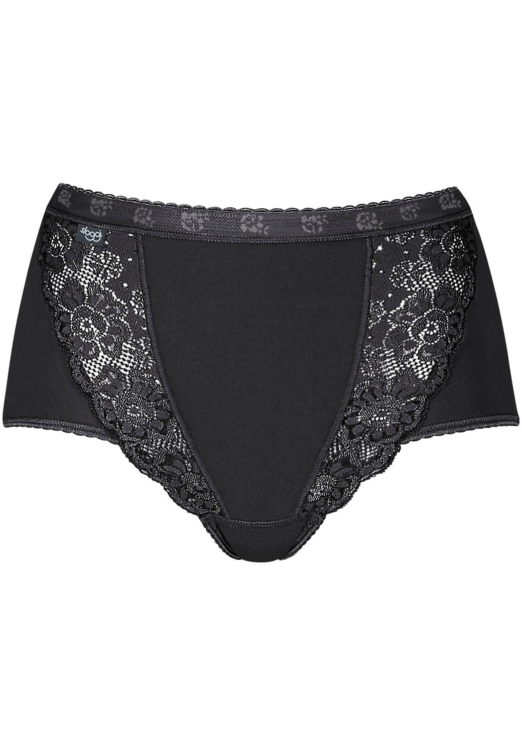 sloggi Slip »Chic Maxi 4P«, (4er Pack), mit elastischen Spitzeneinsätzen