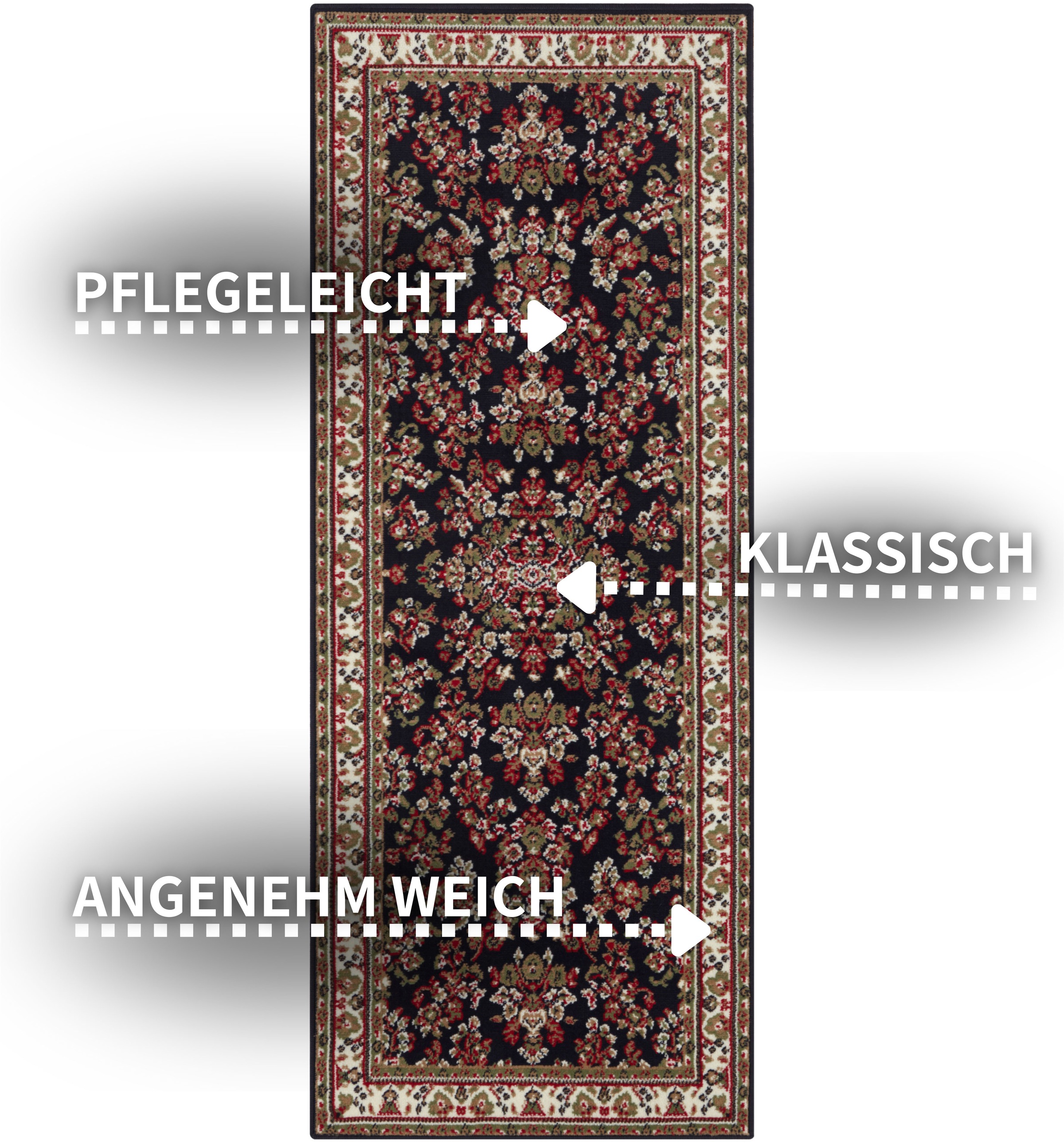 my home Teppich »Halton«, rechteckig, 8 mm Höhe, Kurzflor, Orient-Optik, mi günstig online kaufen
