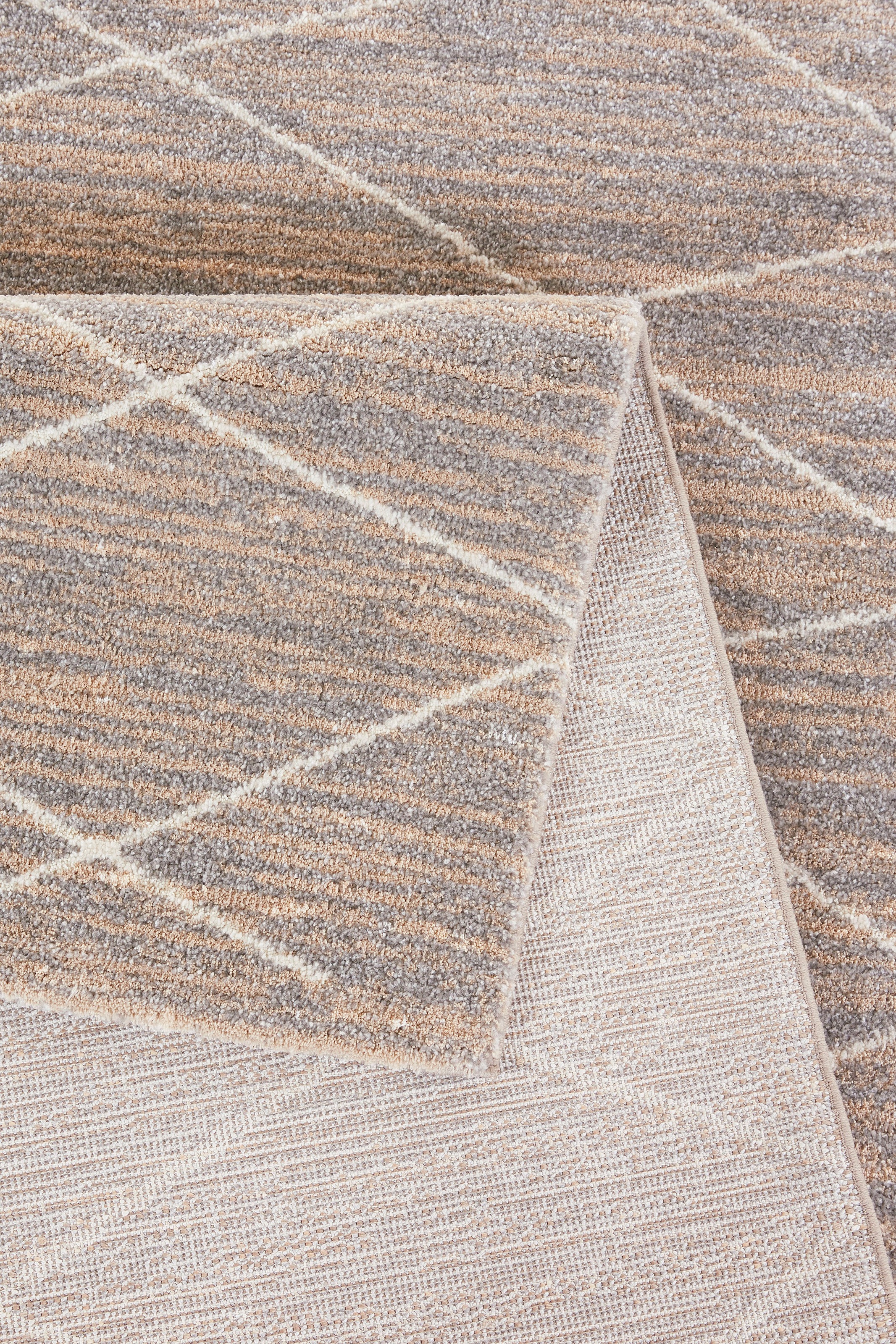 LeGer Home by Lena Gercke Teppich »Aliza«, rechteckig, 14 mm Höhe, Kurzflor, weiche Haptik, Berber-Optik, Rauten-Design, Boho-Look