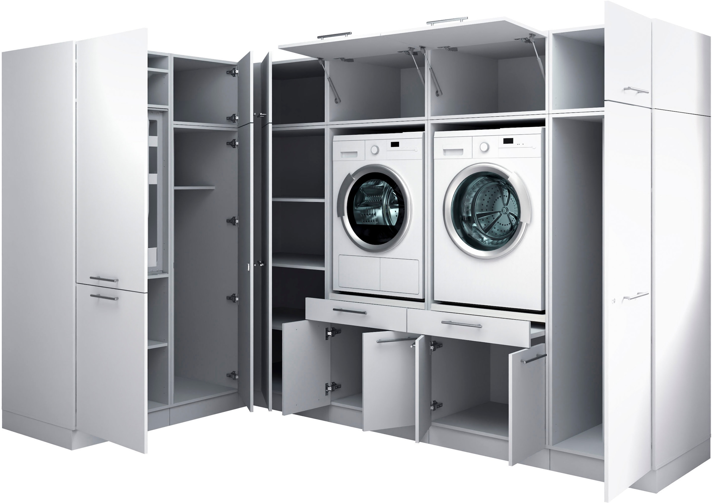 Laundreezy Mehrzweckschrank-Set »Laundreezy, 11-tlg. Mehrzweckschrank-Set B/H/T 285/200/68 cm« 11 Stk. tlg.