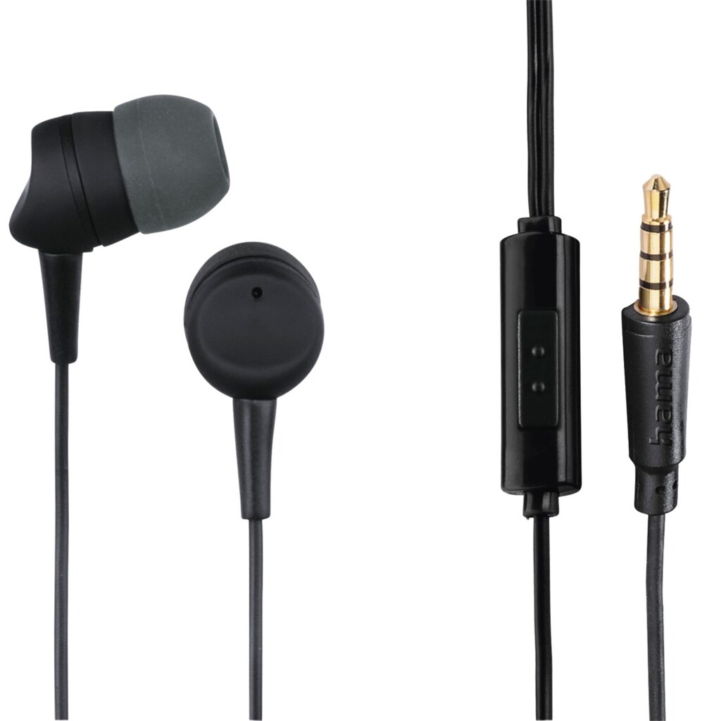 Hama In-Ear-Kopfhörer »Kopfhörer "Kooky", In-Ear, Mikrofon, Kabelknickschutz«