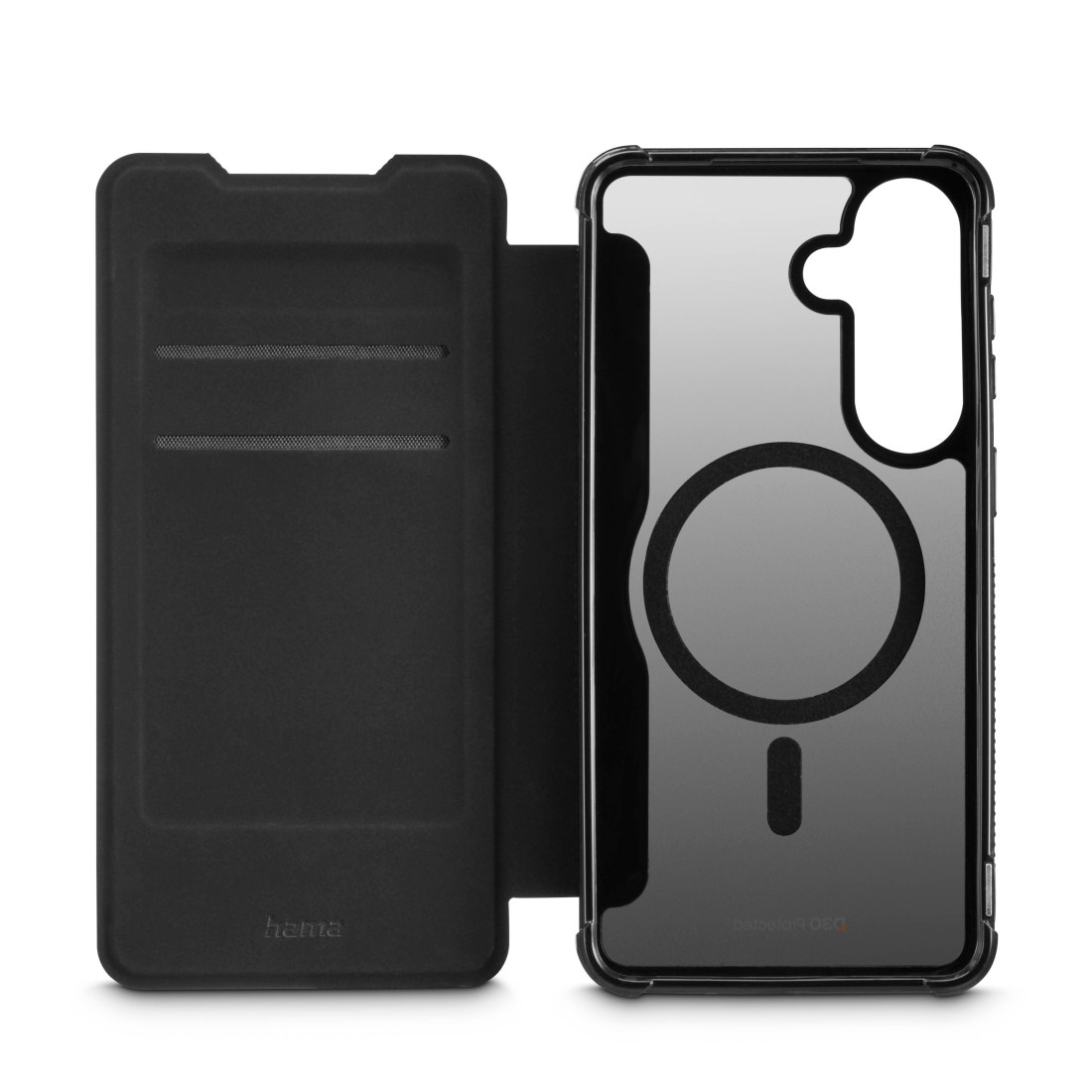 Hama Smartphone-Hülle »Handytasche für Samsung Galaxy S26+, klappbar« Smartphones Sturz- & kratzfest, Magnetverschluss, Wireless Charging, Kartenfächer