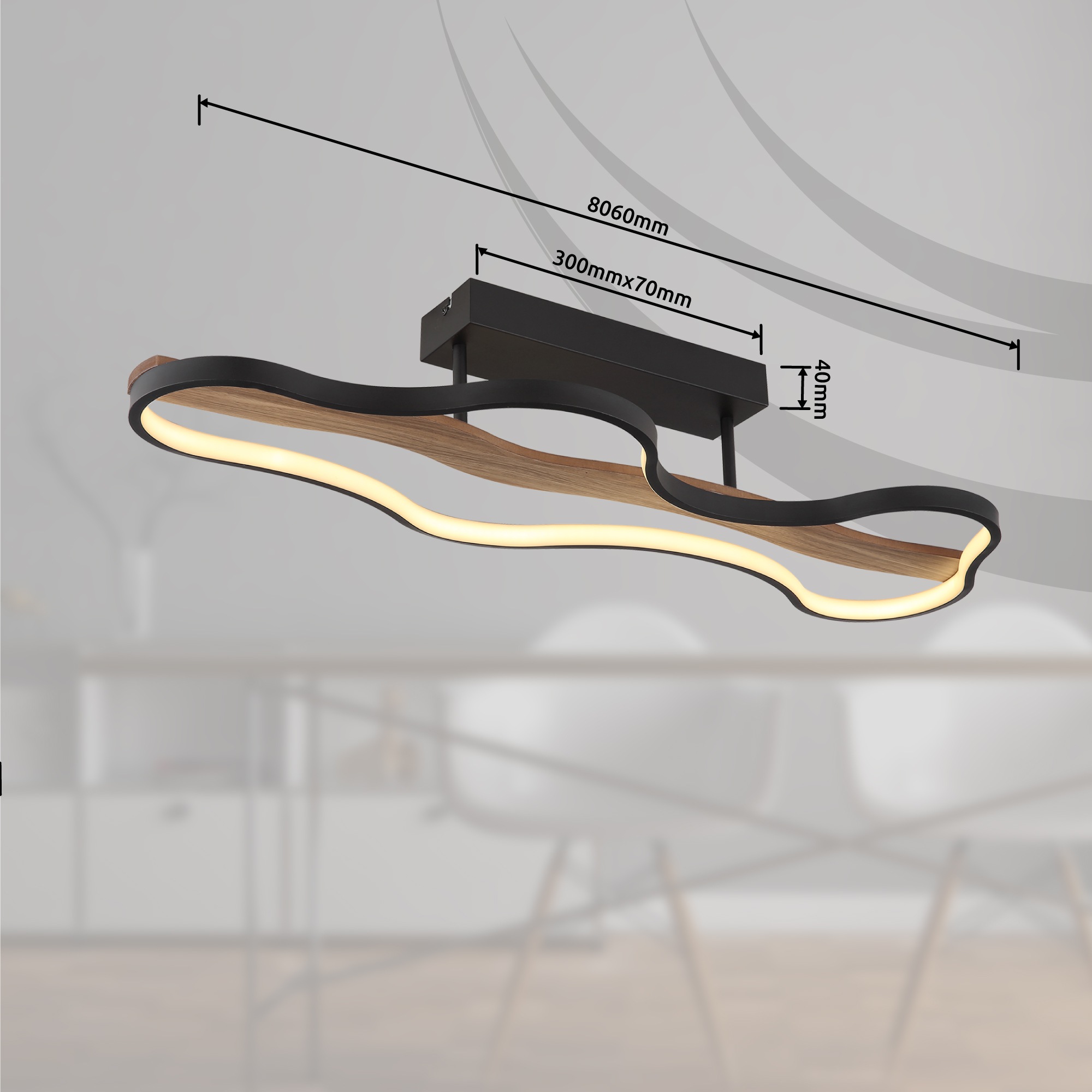 GLOBO LIGHTING LED Deckenleuchte »BEZZY« LED-Modul Warmweiß Deckenlampe/Wohnzimmer/Schlafzimmer/modern