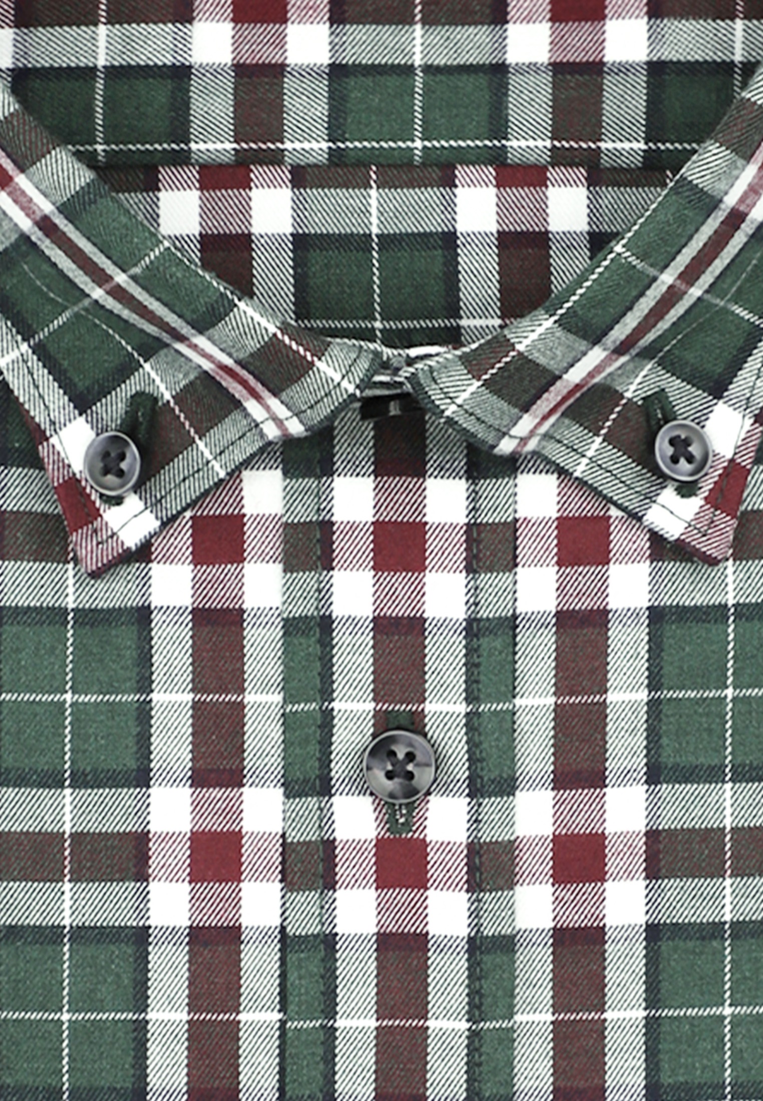 seidensticker Flanellhemd »Slim«, Slim Langarm Button-Down-Kragen Karo
