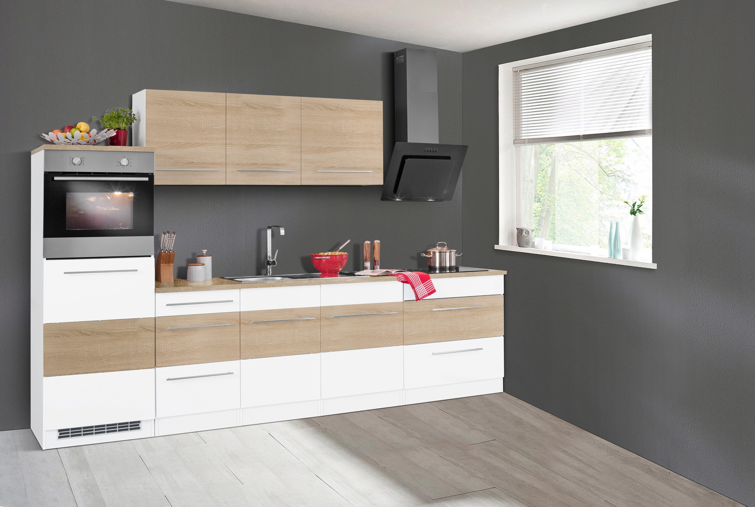 KOCHSTATION Küchenzeile »KS-Trient« Breite 290 cm, wahlweise mit E-Geräten, günstig online kaufen