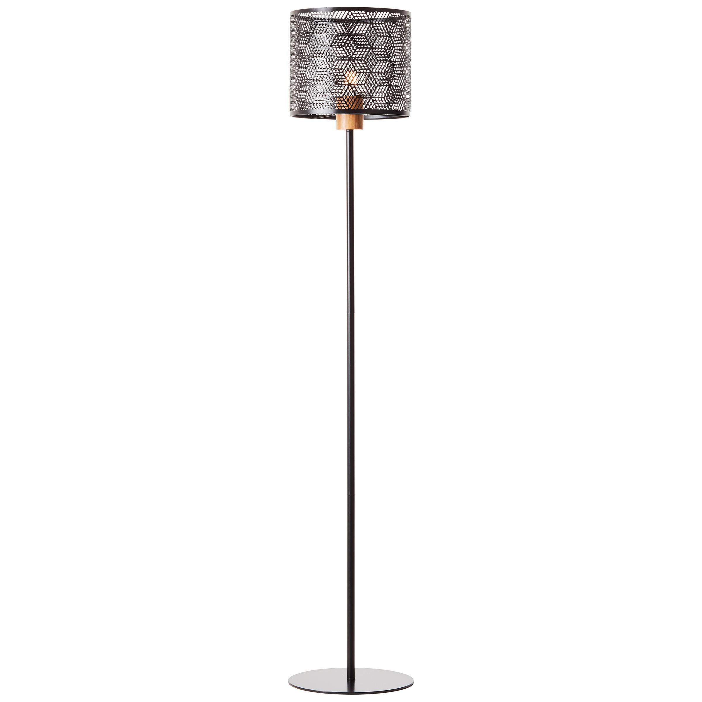 Brilliant Stehlampe »Santy«, 1 flammig, Leuchtmittel E27 | ohne Leuchtmittel, 161 x 29 cm, E27, Metall/Bambus, schwarz/natur